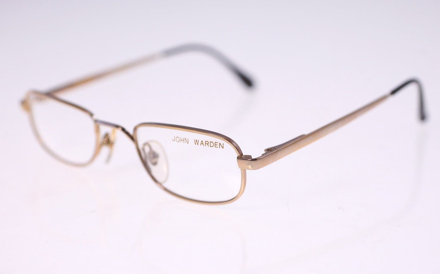 John Warden "Milano" men's vintage gold-tone metal frame eyeglasses-1980s-22g