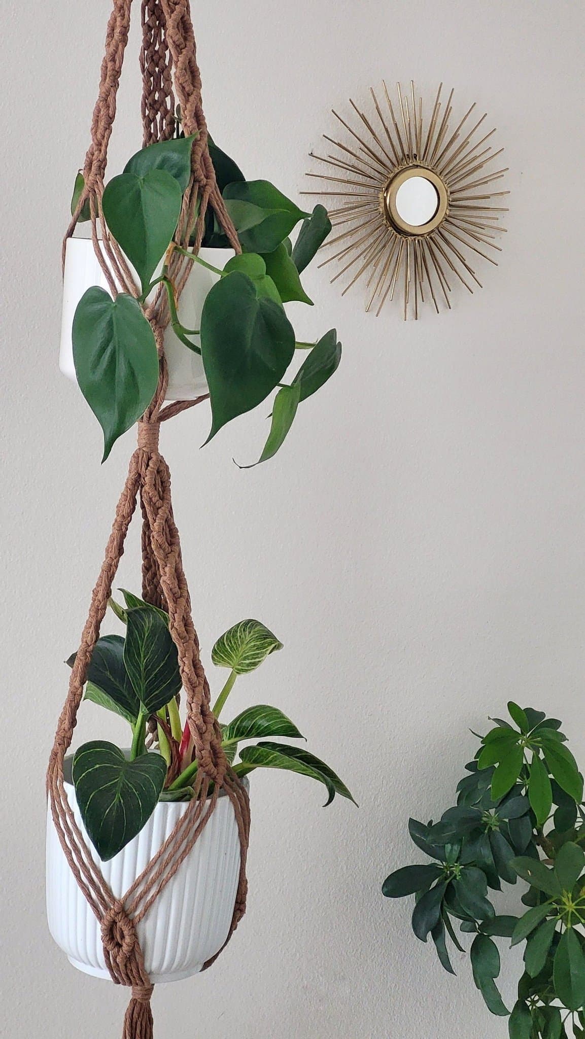 Dubbel ampel plats för två krukor – bohemisk blomampel