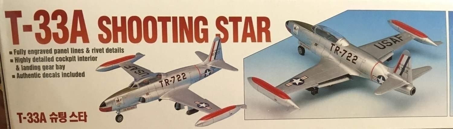 T-33A SHOOTING STAR ACADEMY 1/48 OÖPPNAD