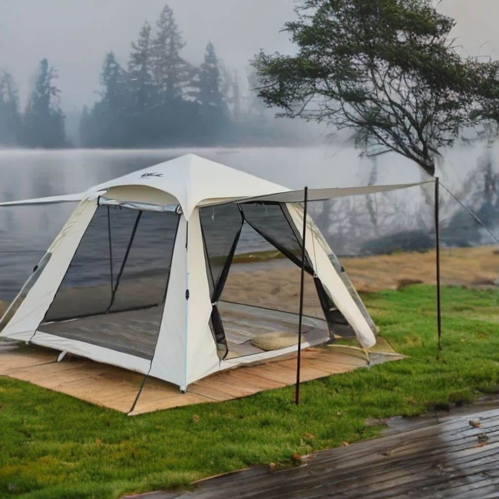 Vattentätt Automatiskt 4-Personers Campingtält – Snabb uppsättning