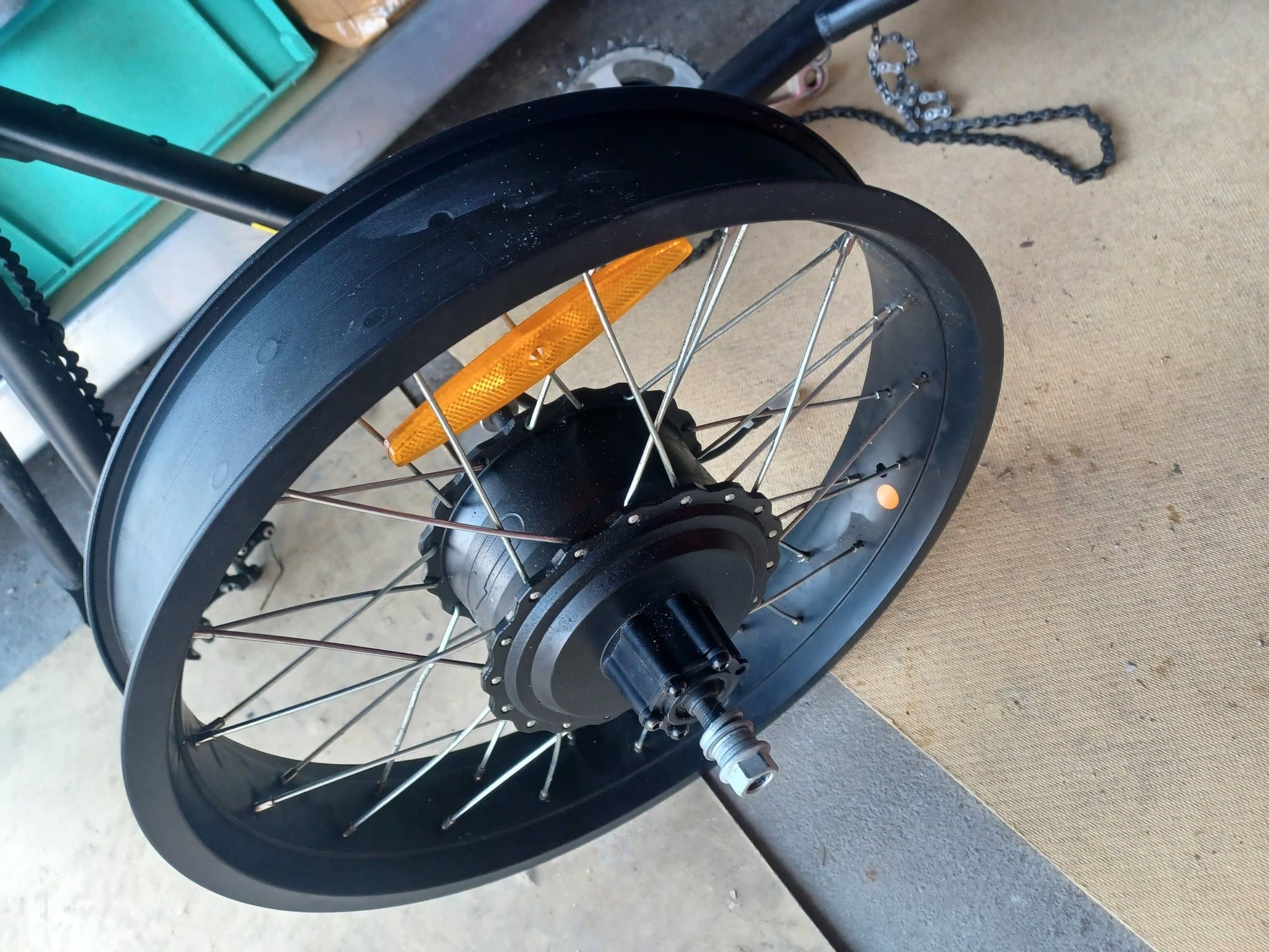 Navmotor 250W/500W 36/48v Mxus Bakhjul 20tum med motor för elcykel