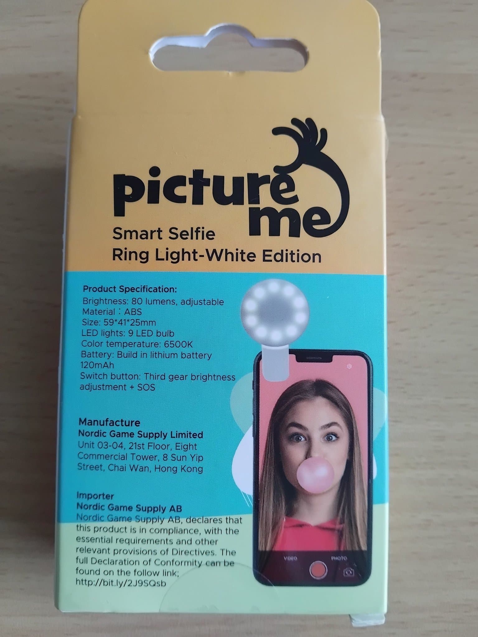 Picture Me Smart Selfie Ring Light - White Edition
