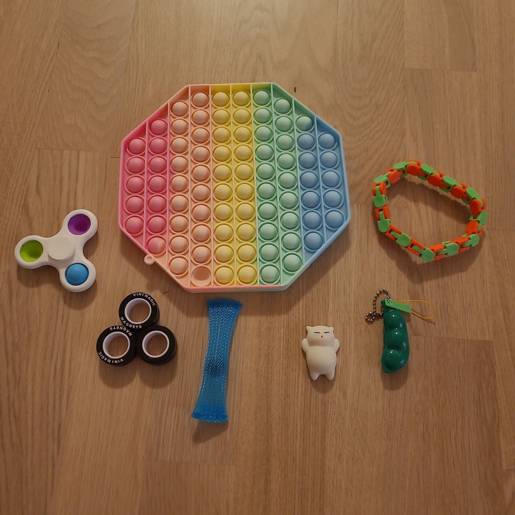 Fidget Leksaker Set med Stor pop it