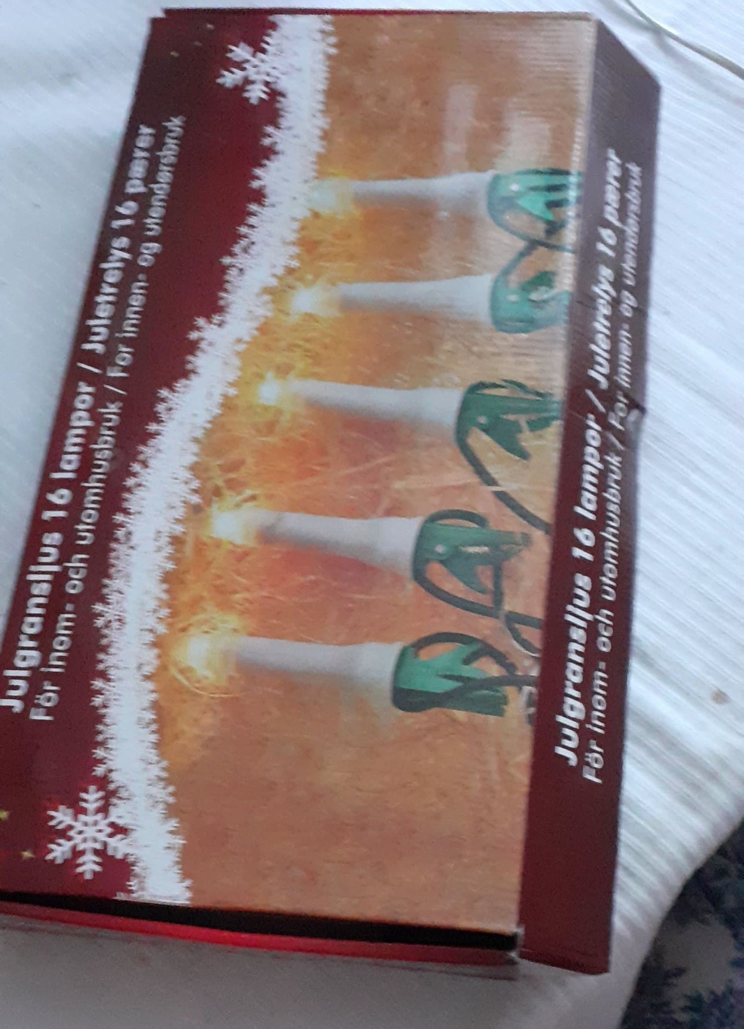 Julgransljus 16 lampor, ljusslinga