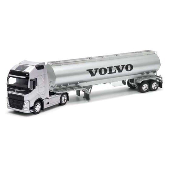 Volvo FH Tankbil Lastbil Silver Släp 1:32 49cm Welly Transporter Oöppnad