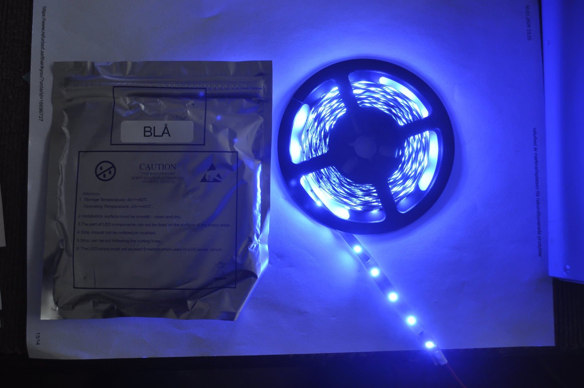 2-packade bra för växter LED-list Blå 10 meter