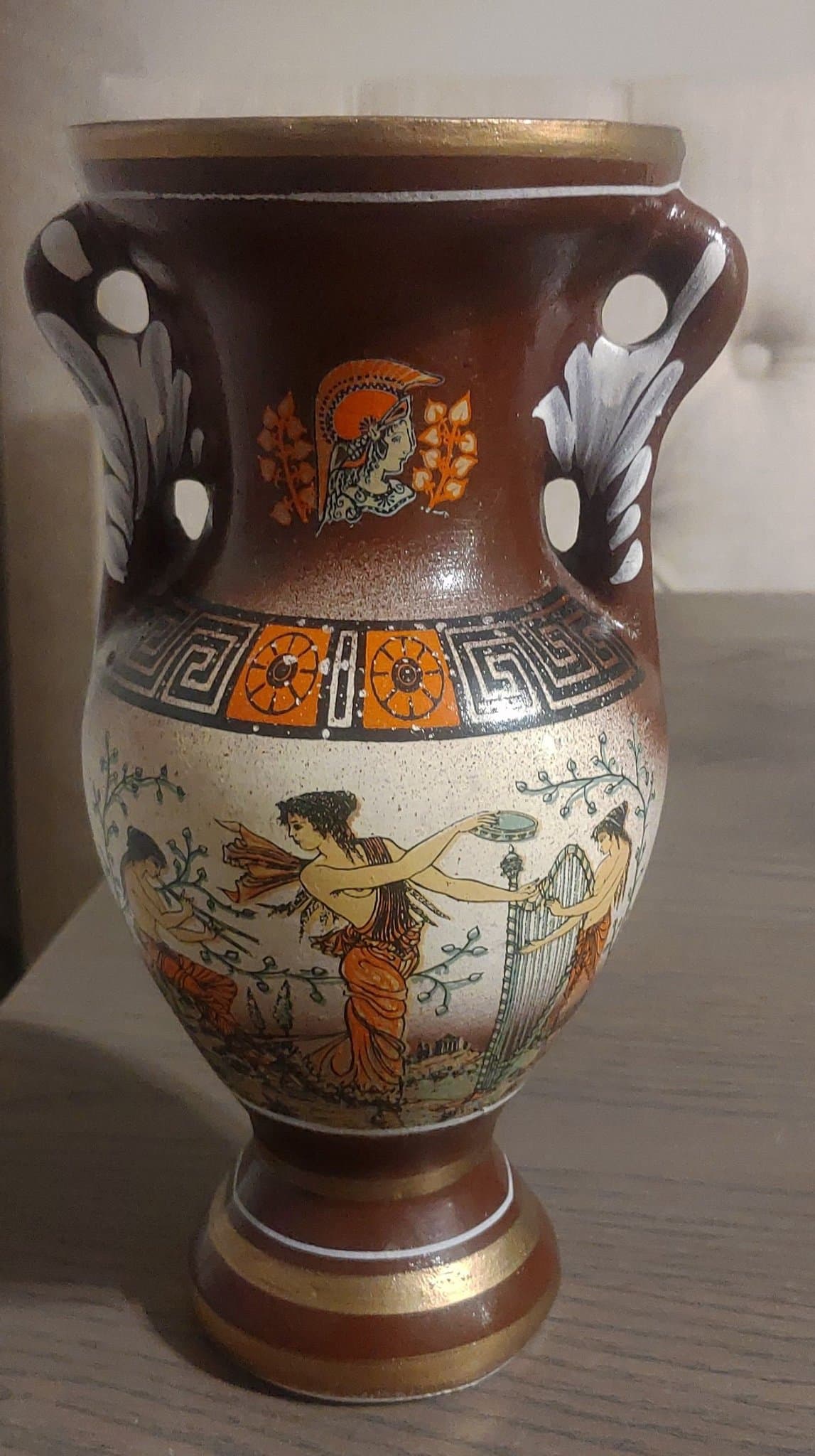 Dekorativ Vas med Antik Grekisk Design. KO-0030