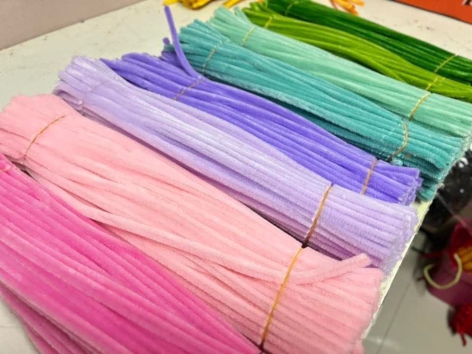 Chenille Slumpmässig färg 500st. Piprensare, Kreativ tråd, diy tråd, 30cm