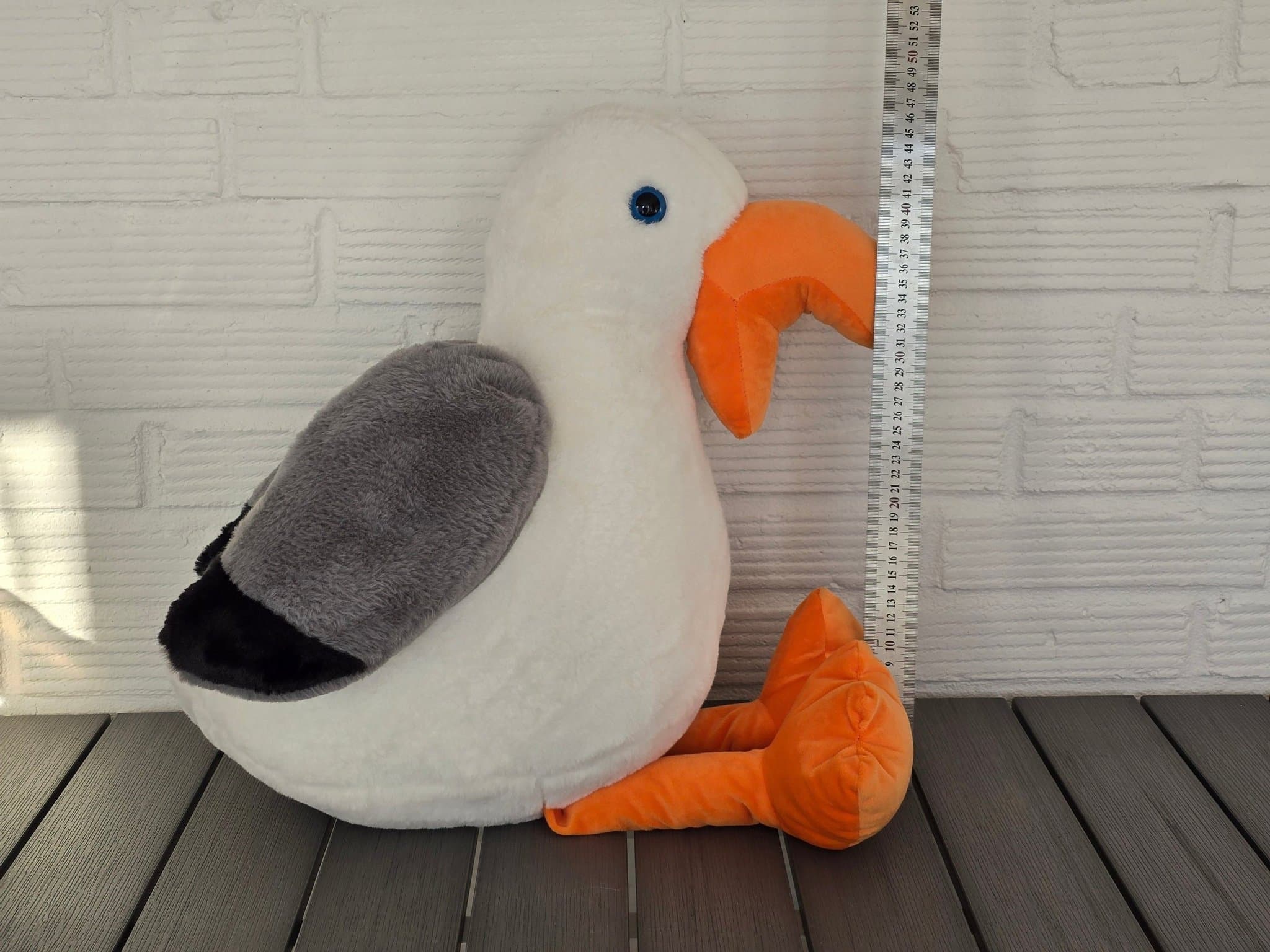 Ny jätte stor nalle fiskmås Gosedjur Mås 47cm