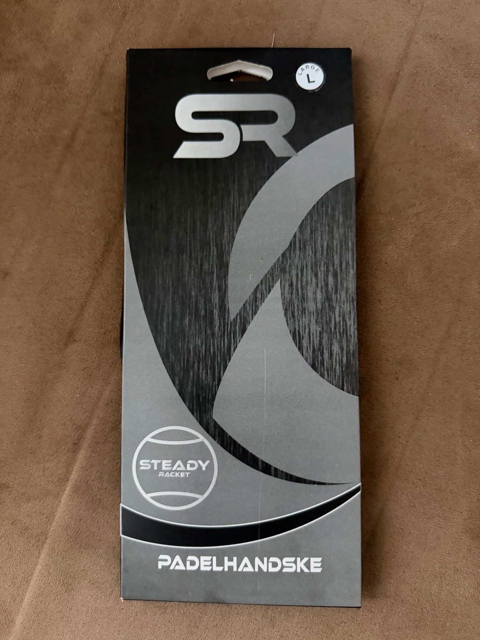 Padelhandske SR Steady Racket Strl L Svart/Vit