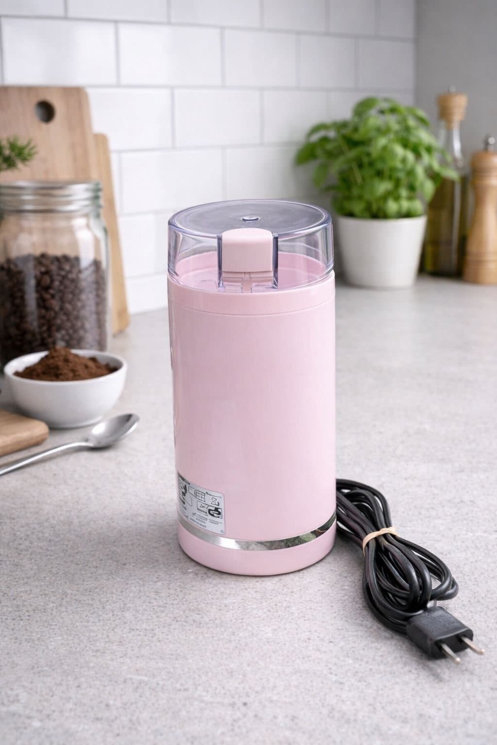 SilverCrest elektrisk kaffekvarn rosa 280w