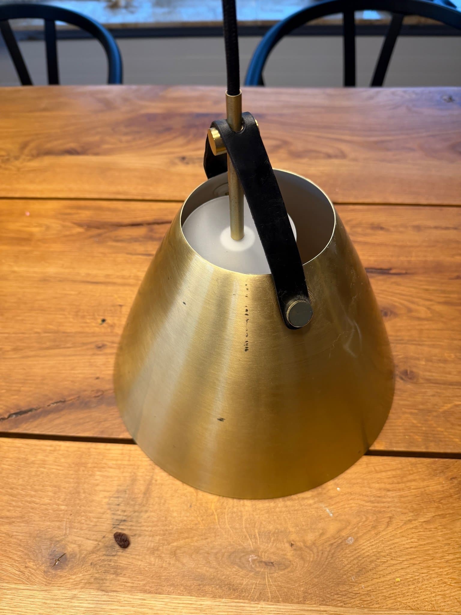 Mässingspendel med läderrem Nordlux Strap Ø27