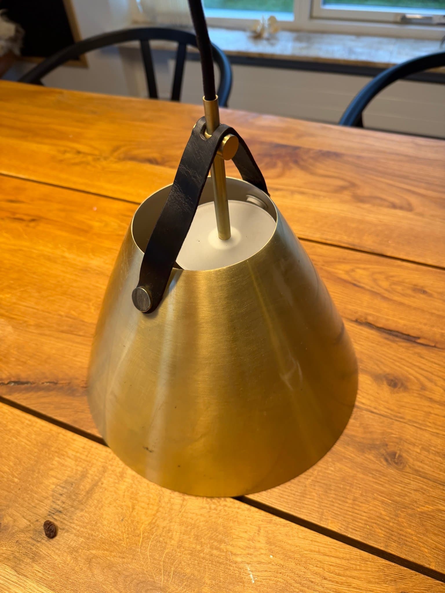 Mässingspendel med läderrem Nordlux Strap Ø27