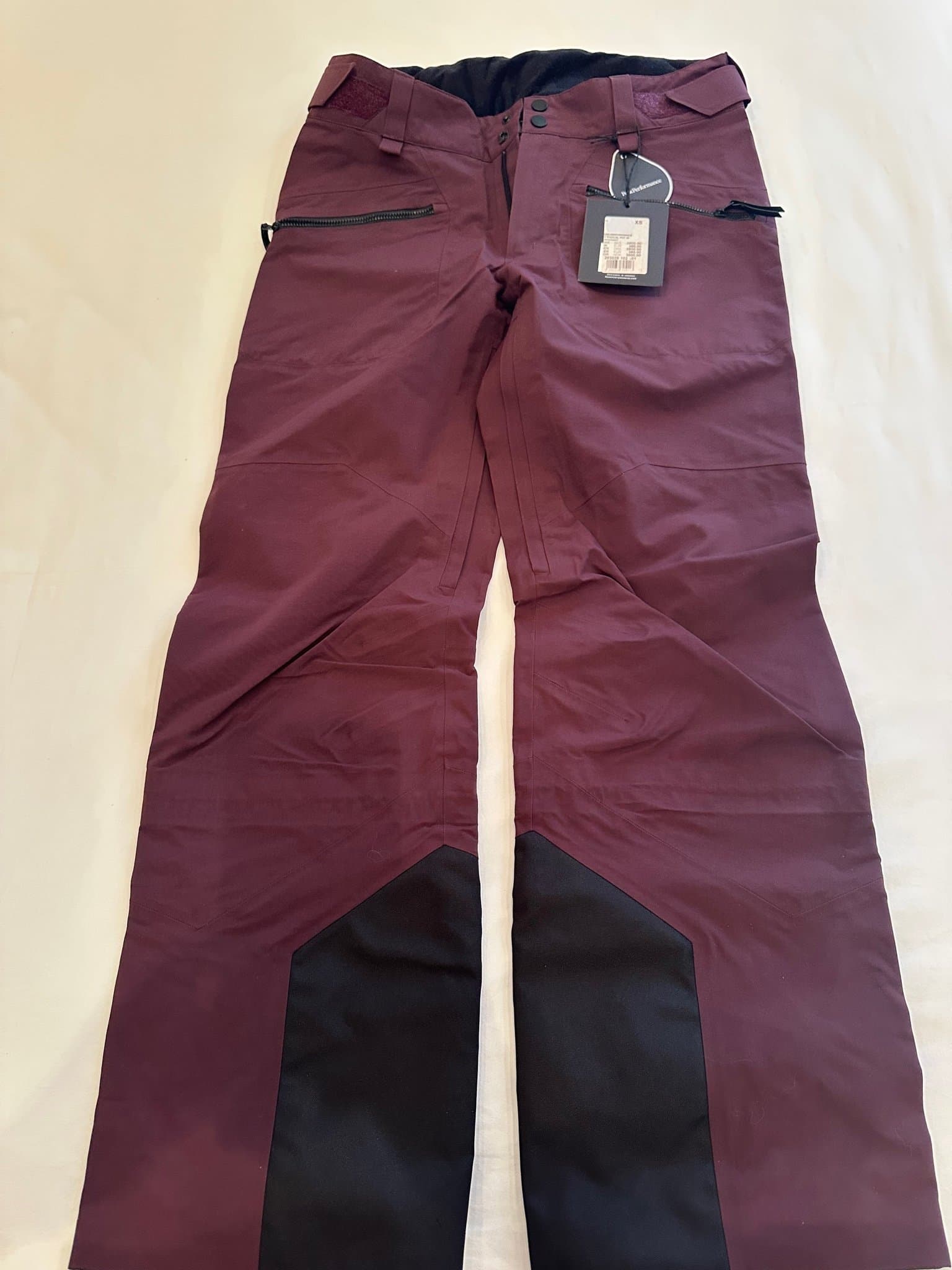 Peak Performance XS vinröda skidbyxor