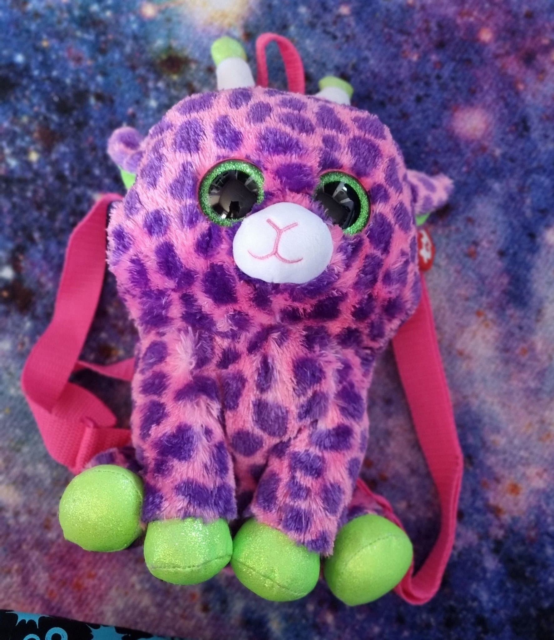 Ty Beanie Boos gosedjursryggsäck, lila giraff