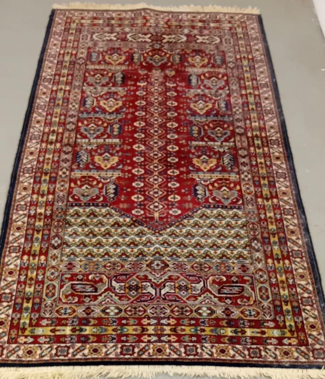 Orientalisk handknut 100% ren ull Matta 92x184 cm