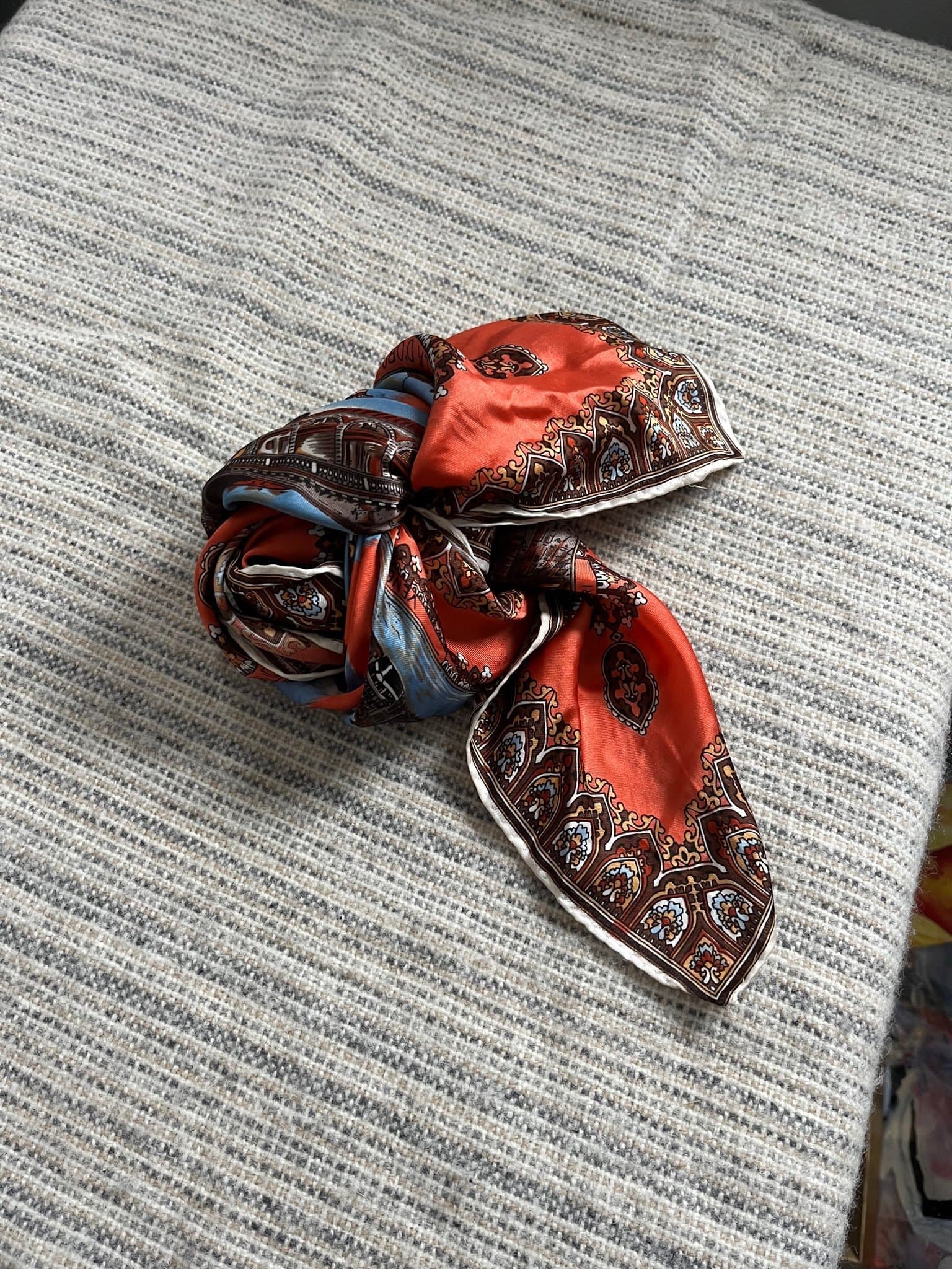 Vintage 1970s Venice Souvenir Scarf – Tourist Travel Gift from Italy