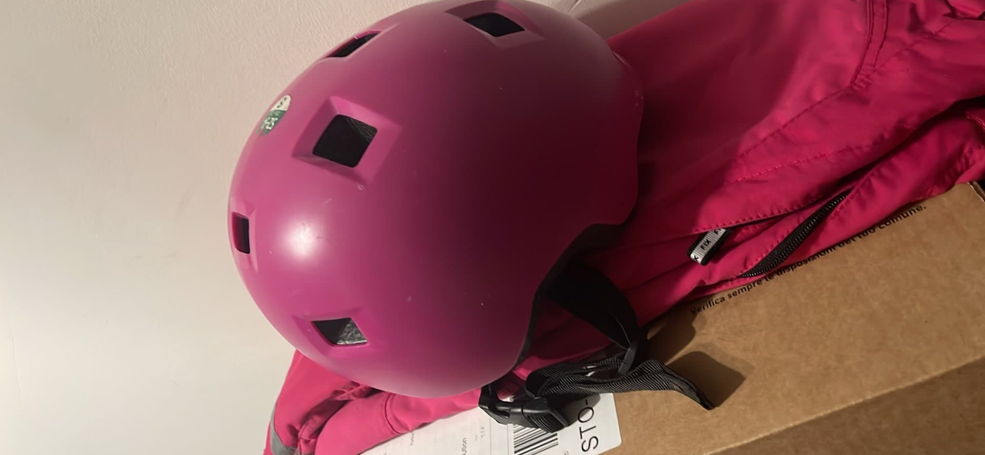 Rosa Cykelhjälm Storlek S