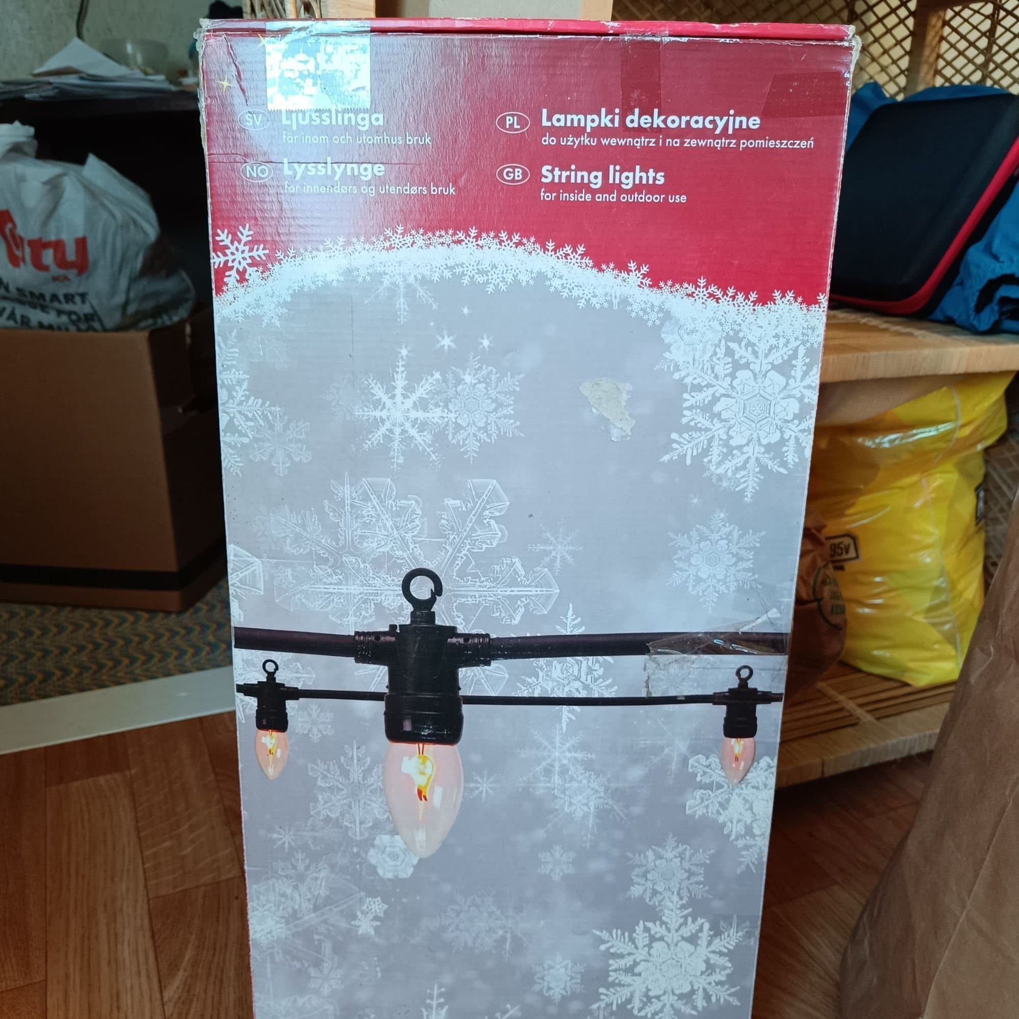 Ljusslinga för inom- och utomhusbruk med glödlampor