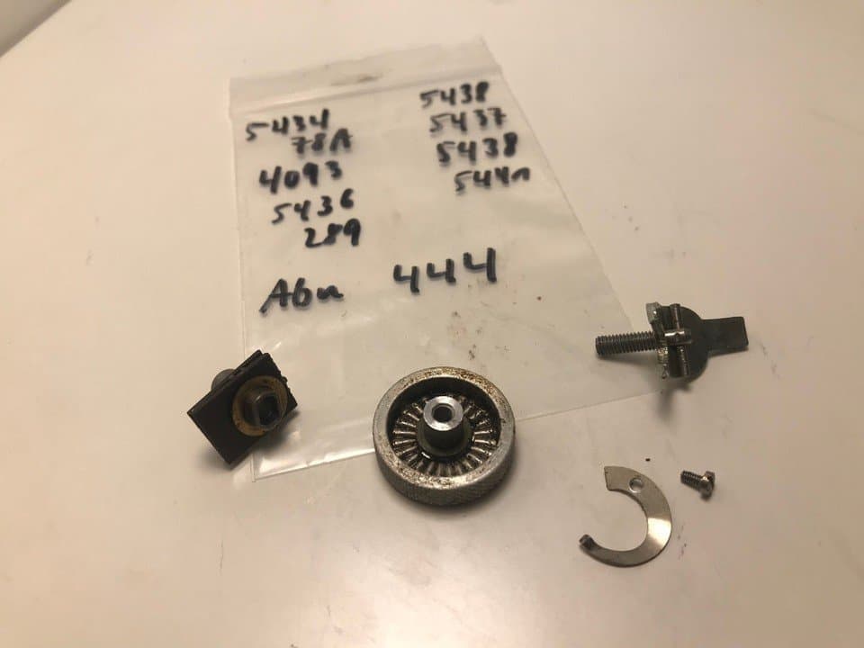 reservdelar Abu 444, här: 5434,78A,4093,5436,38,37+++broms komplett