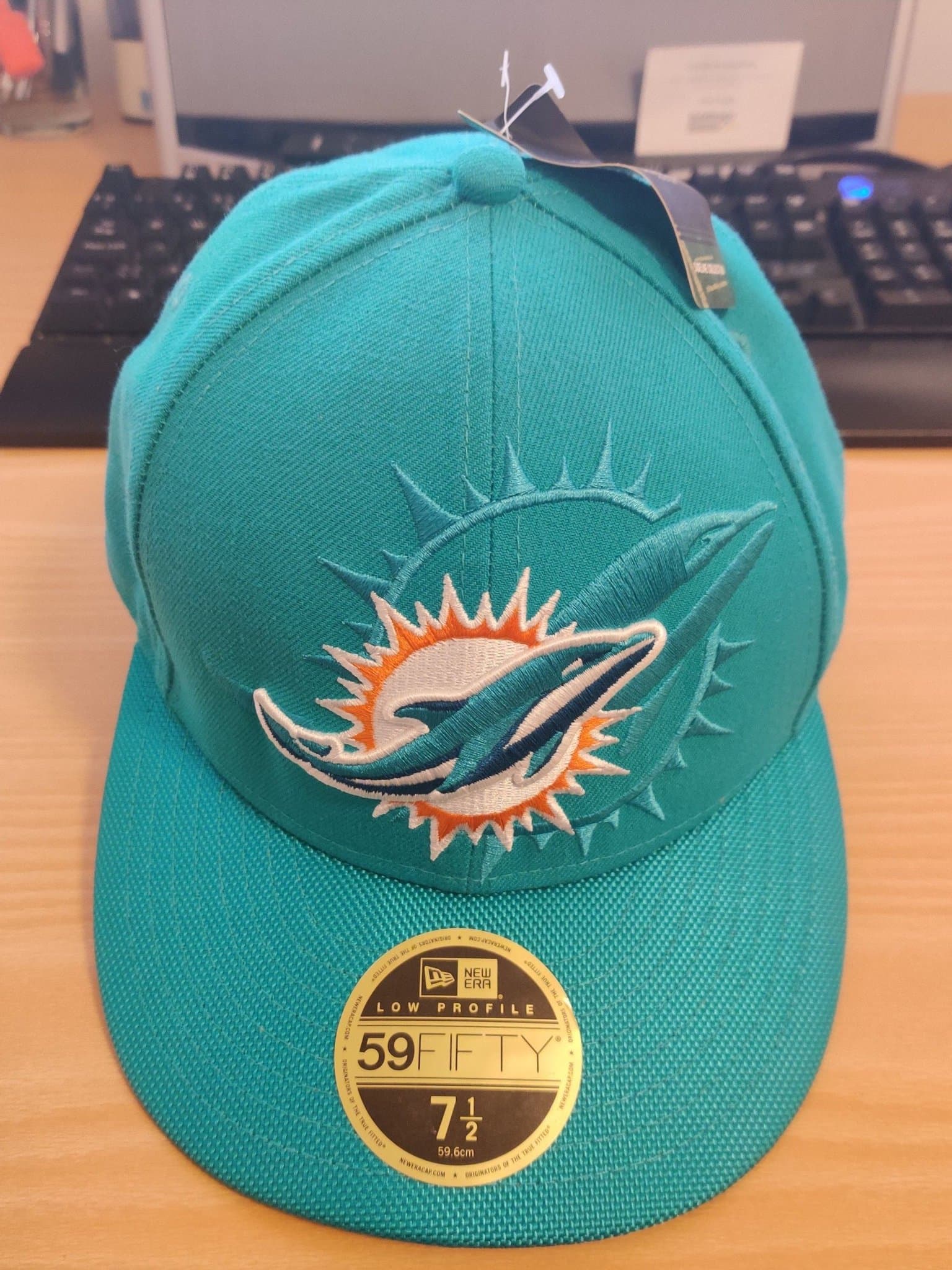 Miami Dolphins New Era 59Fifty keps Storlek 7 1/2 NY NFL