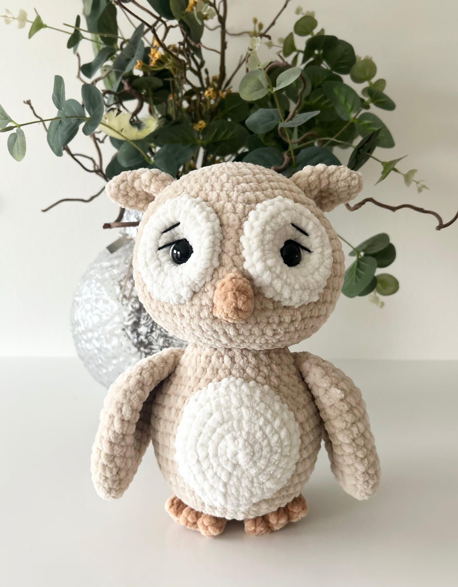 Handgjord virkad uggla - mjukdjur