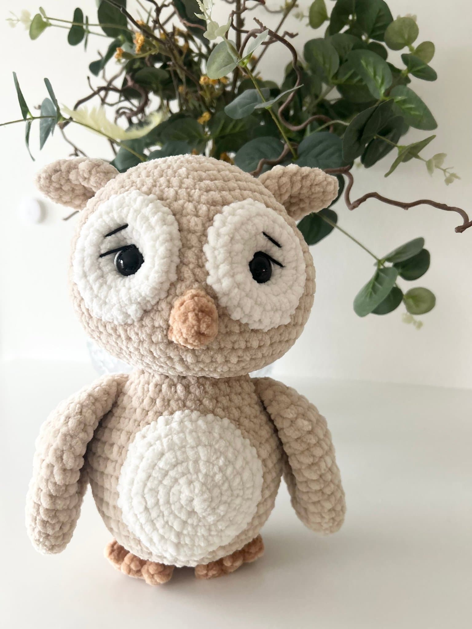 Handgjord virkad uggla - mjukdjur