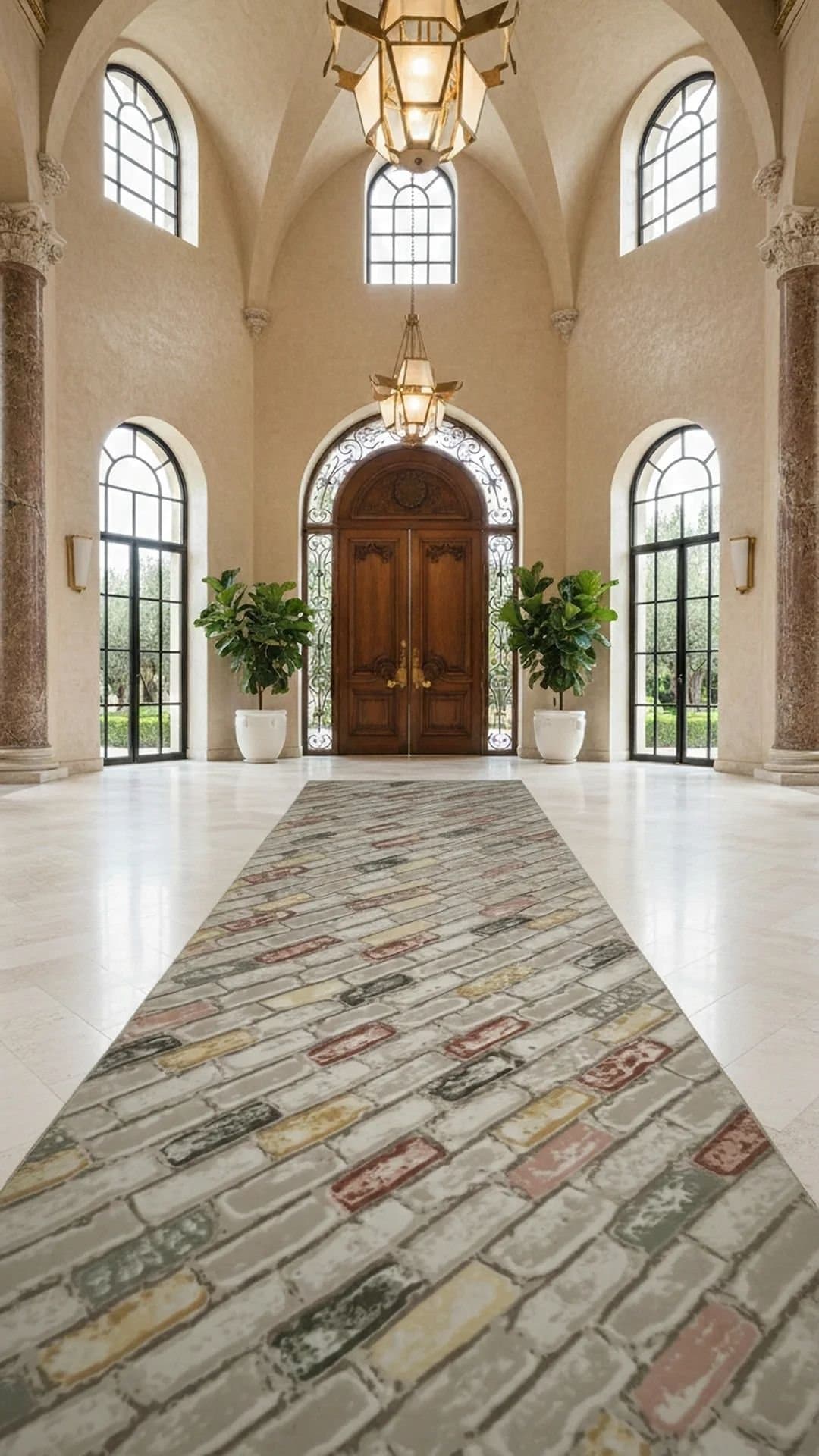 Matta med tegelmönster 80x200