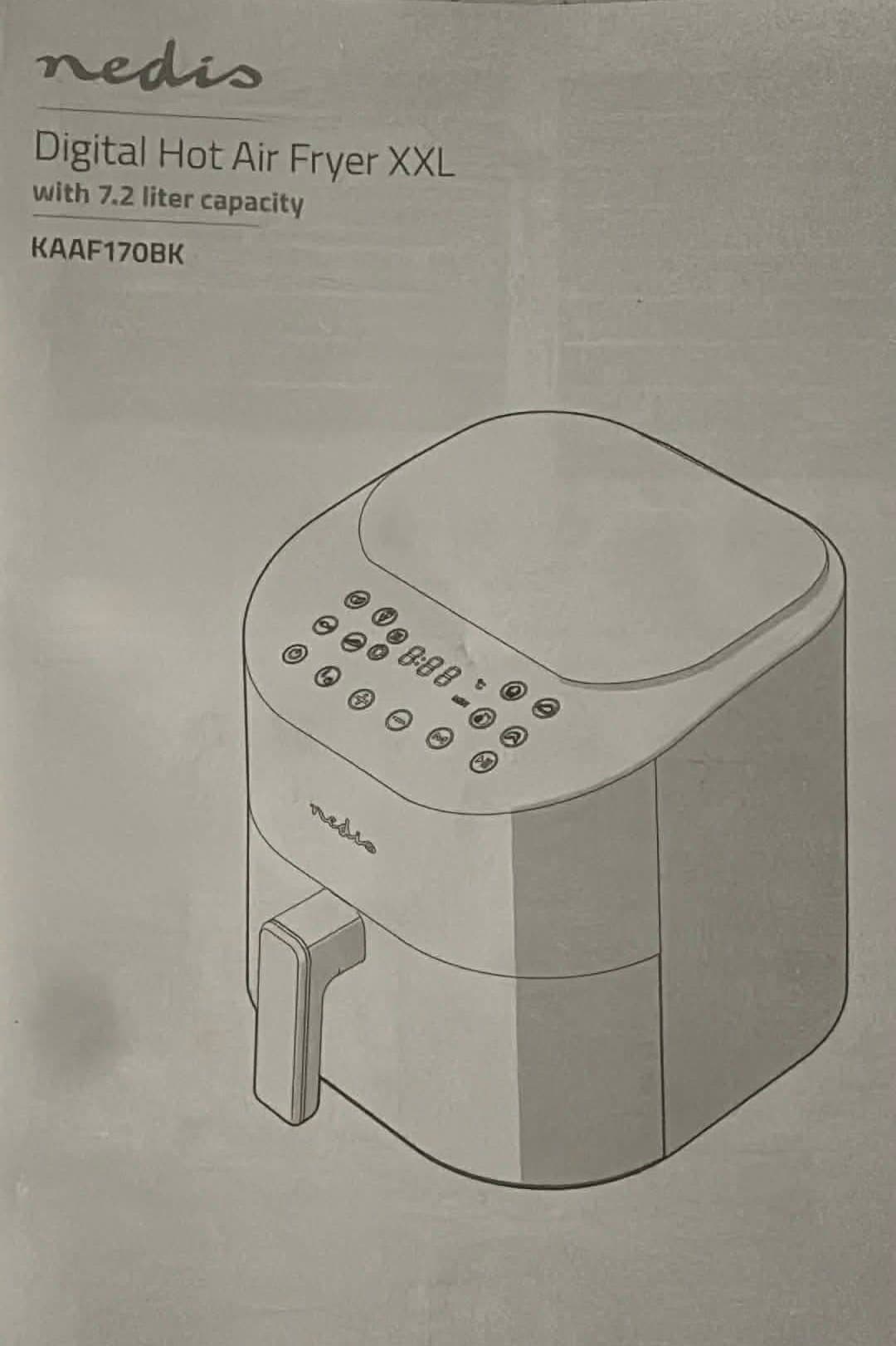 Air Fryer Nedis XXL 7.2 liter