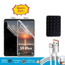 Samsung Galaxy S9 Plus - 2 Pack Ultratunn Skärmskydd-ingår Laddare & Sugkopps