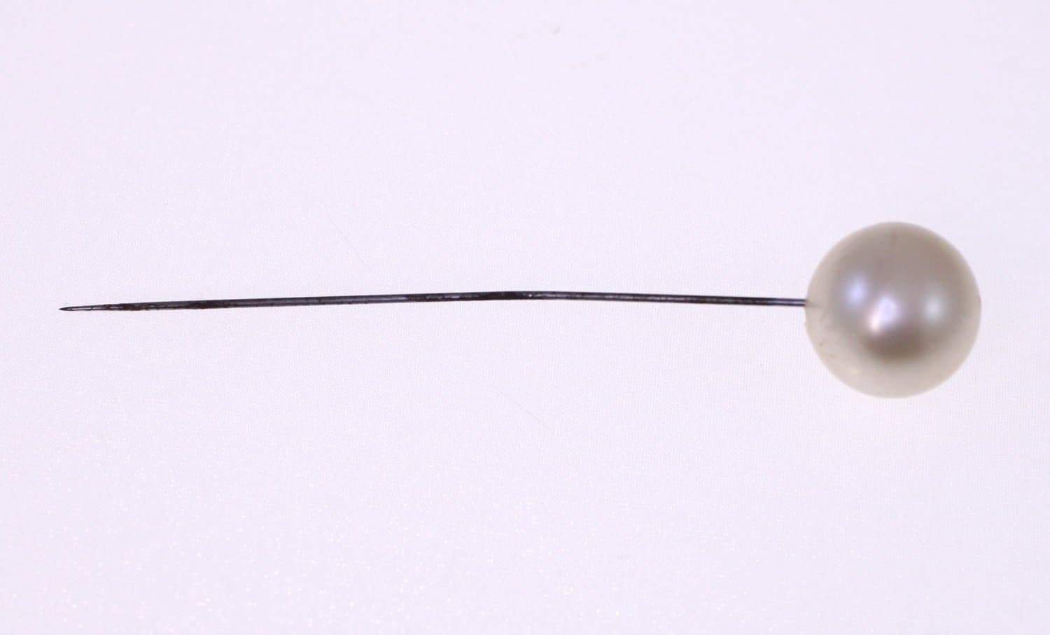 Vintage faux-pearl metal and plastic hat/dress pin-circa 1970s Great Britain