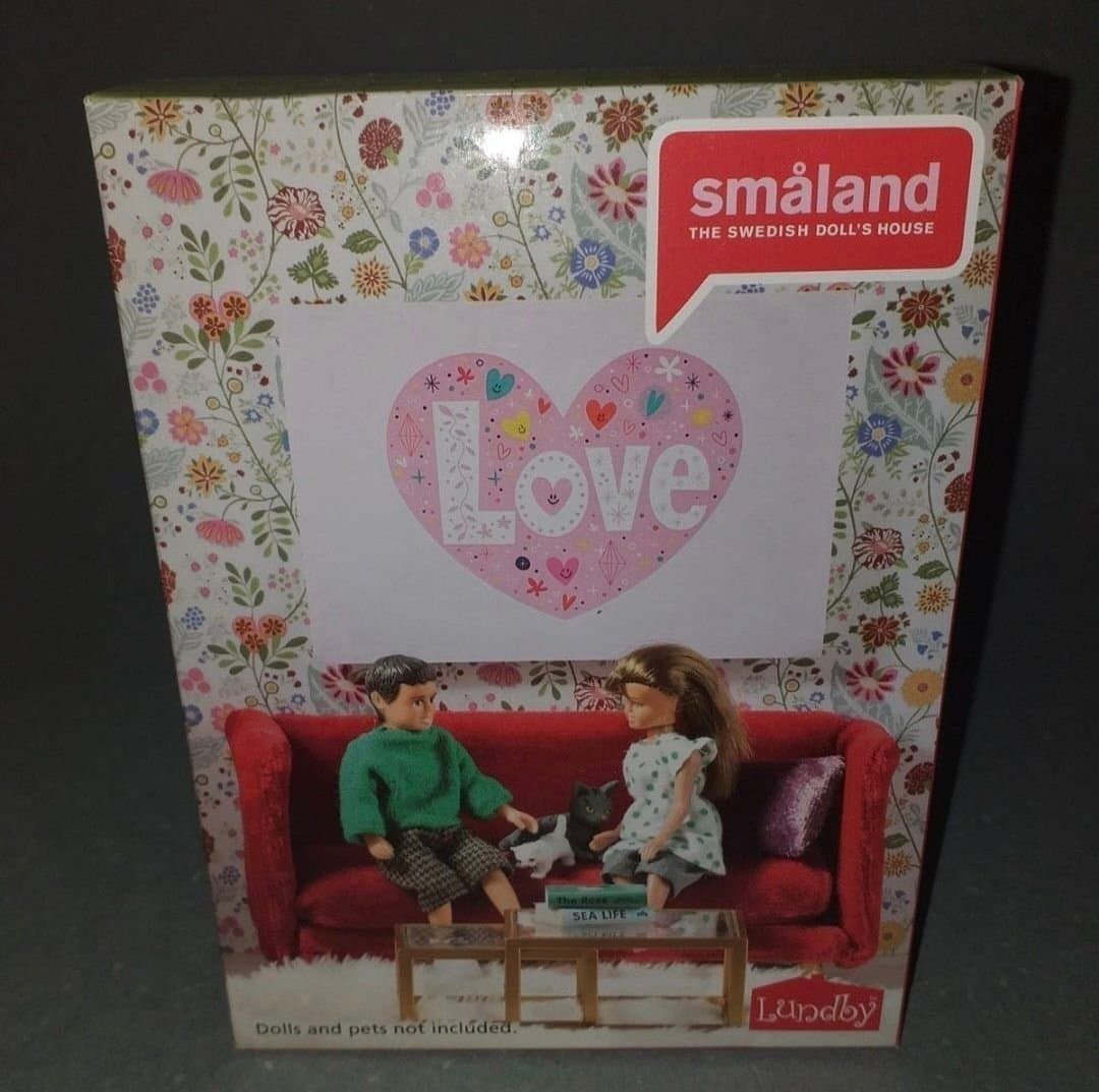 Småland Lundby Dockhus Möbelset i ask