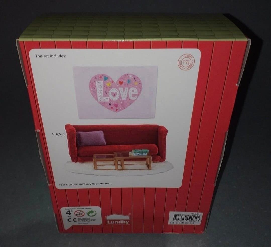 Småland Lundby Dockhus Möbelset i ask