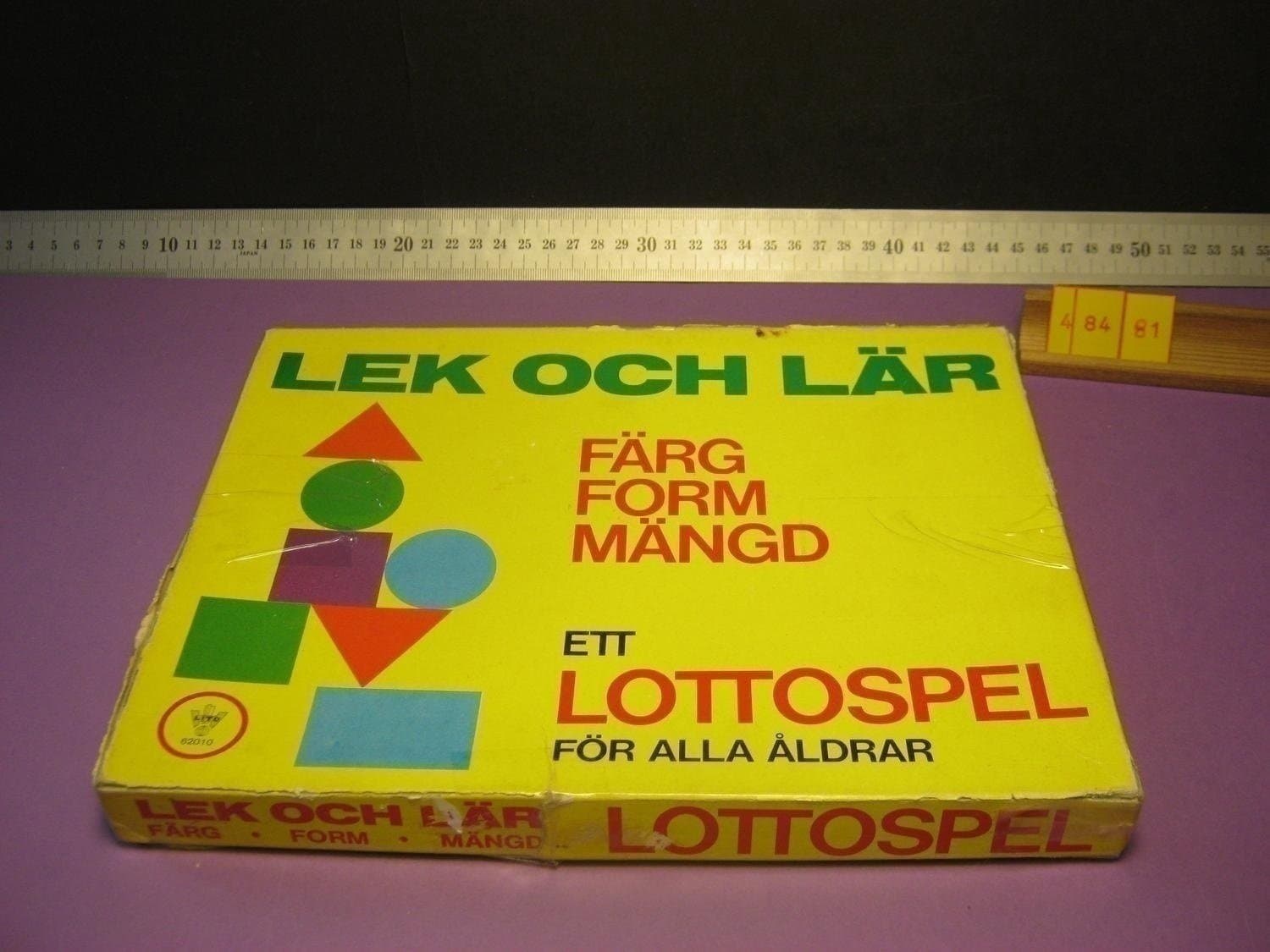 Lek och Lär, Färg Form Mängd Lotto, gammalt Lito (Kärnan), Komplett mb-b/b-f