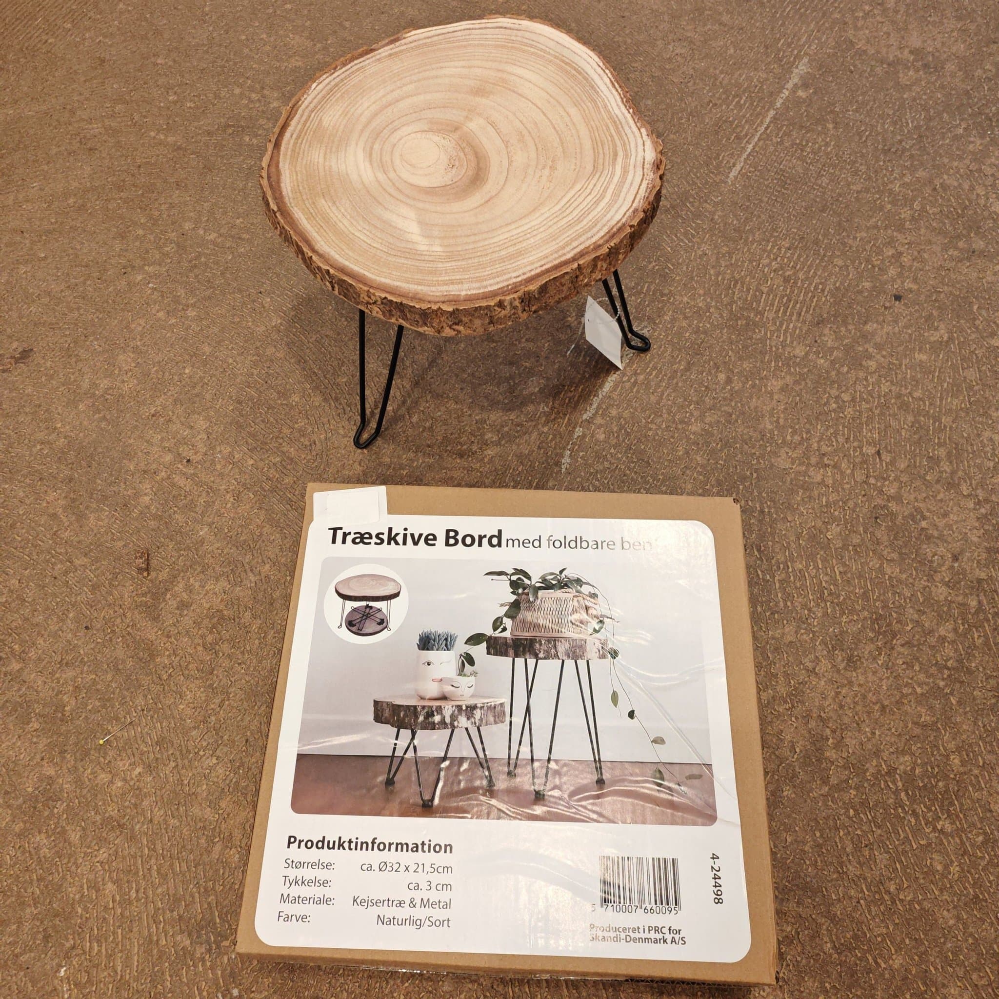 Träskiva Bord med fällbara ben