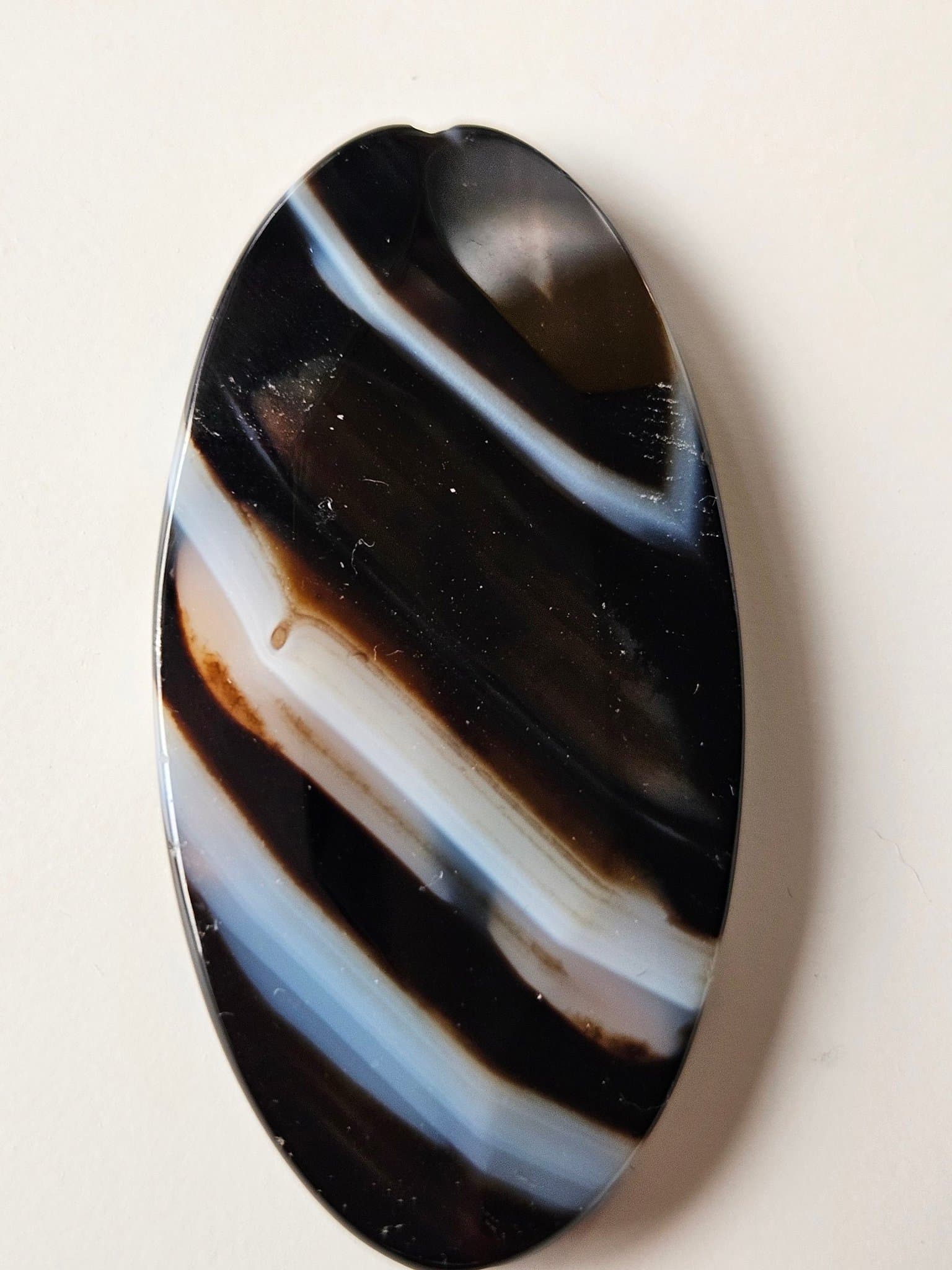 Hänge av natursten agat 25 x 49 mm