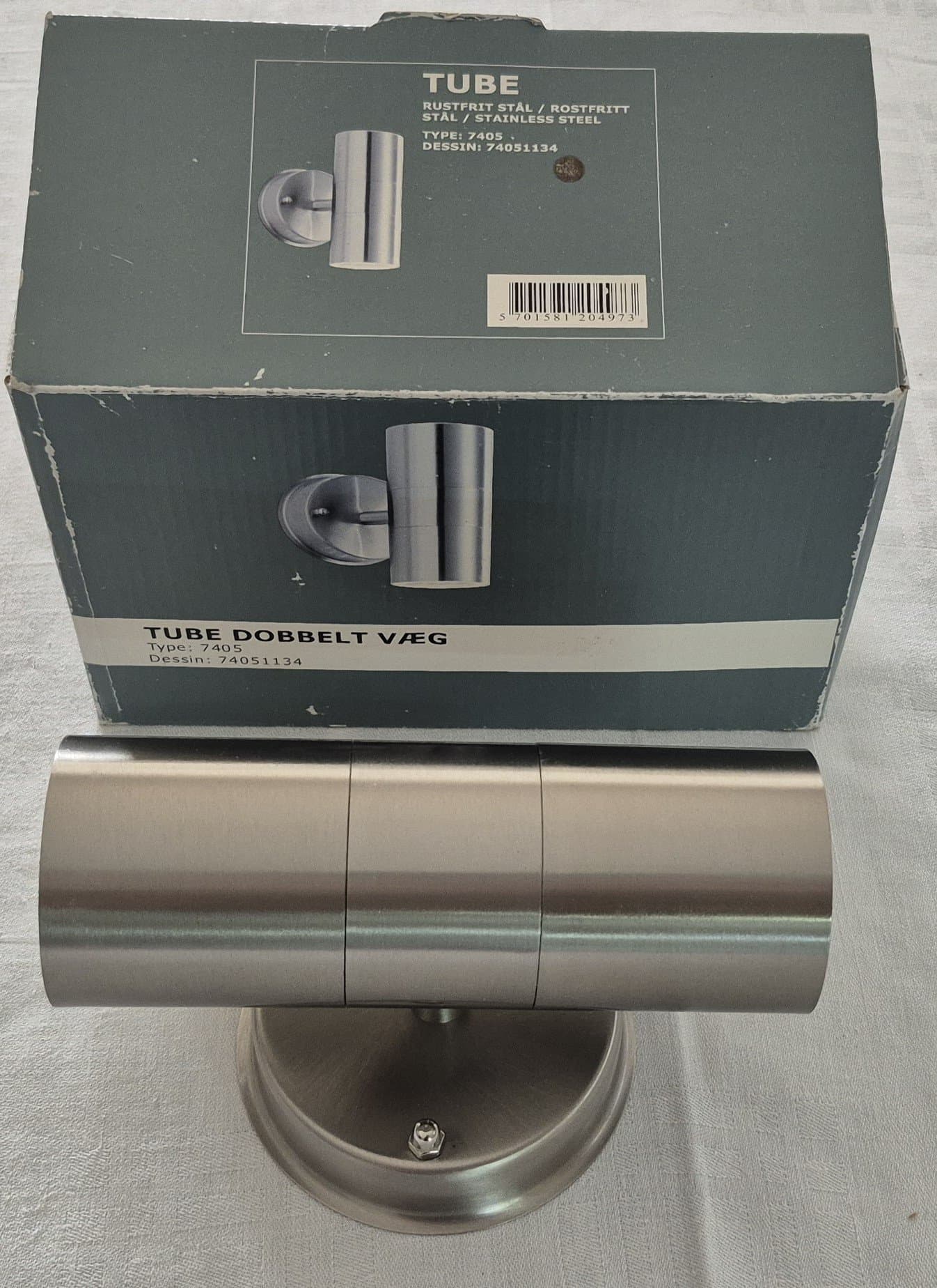 Nordlux "Tube" Vägglampa i Rostfritt Stål, GU10, IP54