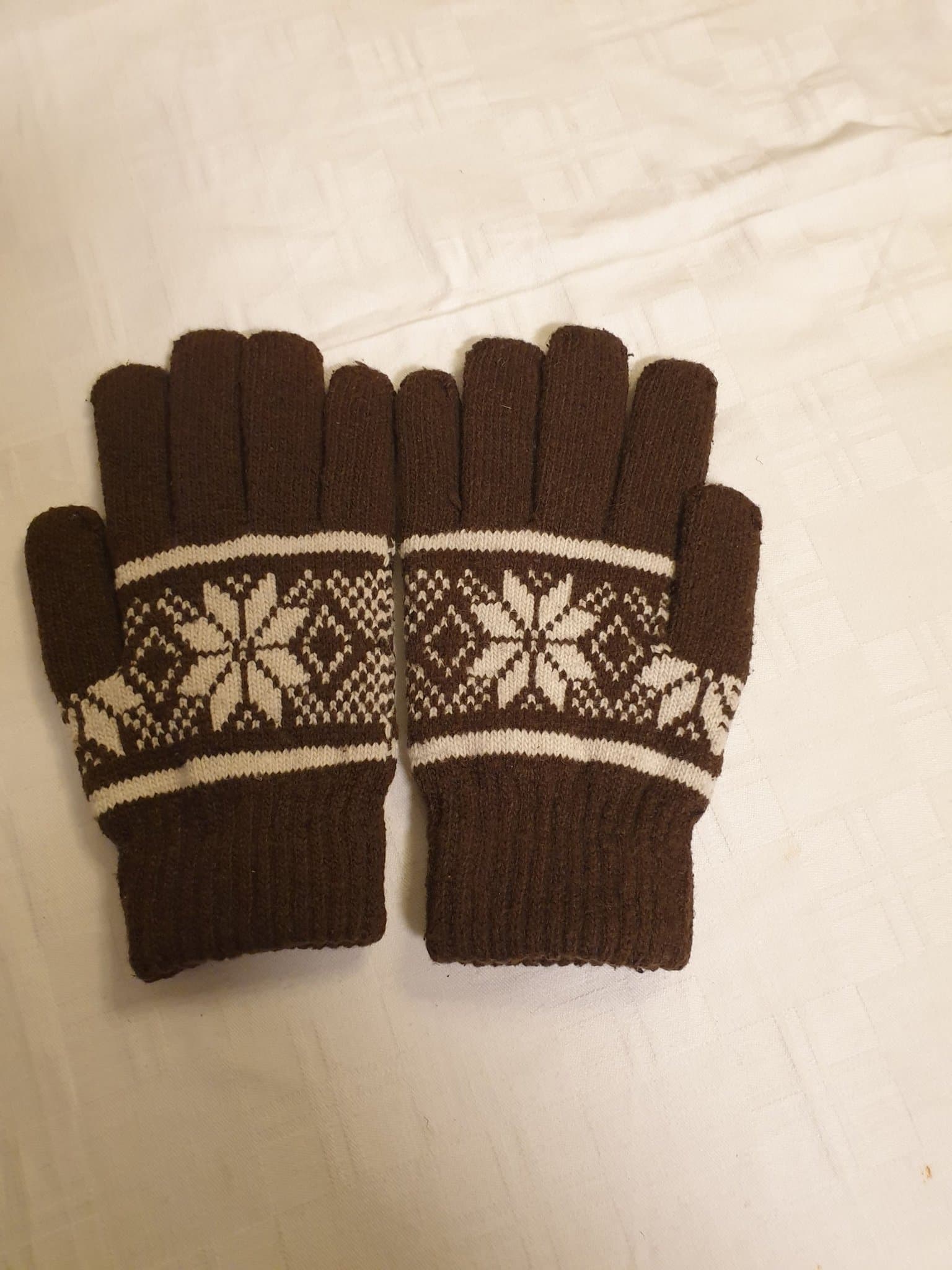 Kido Sport bruna vantar, 70% ull, 30% akryl, one size