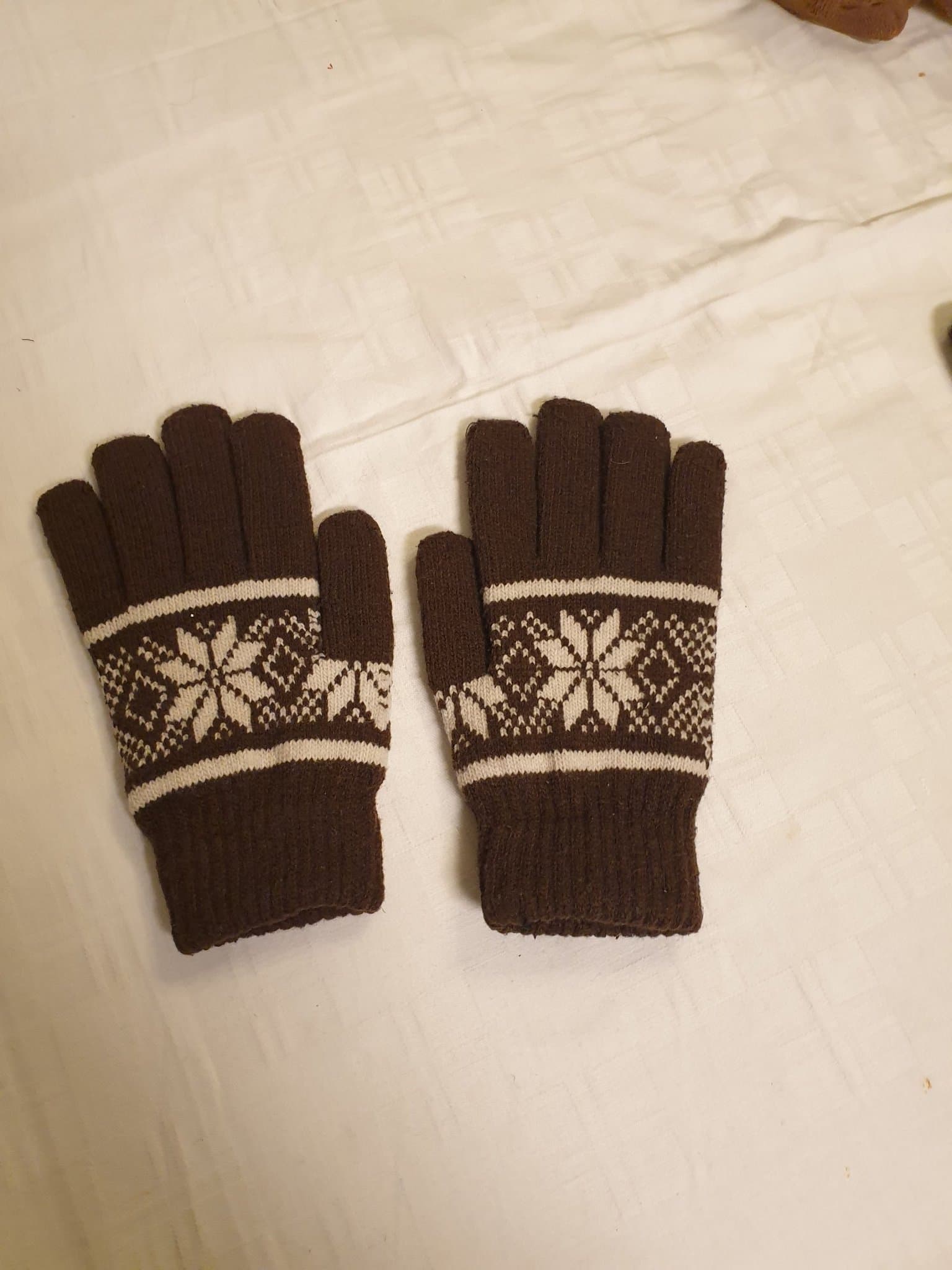 Kido Sport bruna vantar, 70% ull, 30% akryl, one size