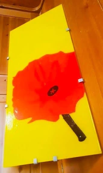 IKEA GYLLEN Glasvägglampa, Vallmoblomma