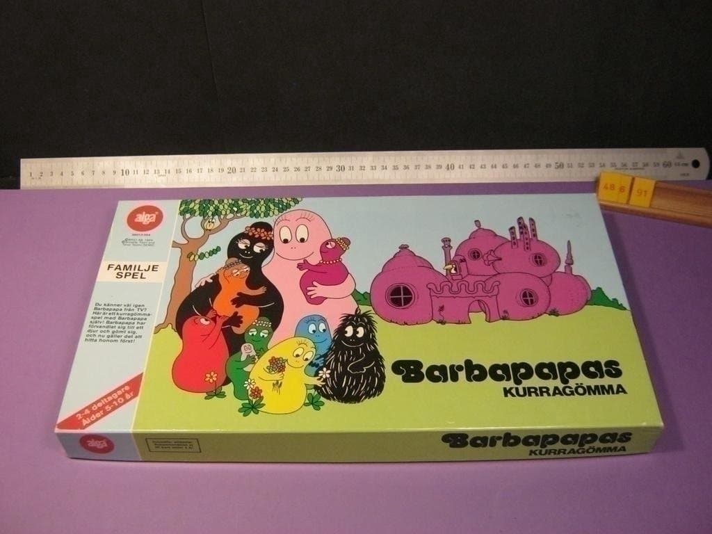 Barbapapas kurragömma, Alga 1989, Komplett, mycket ovanliga versionen med ...