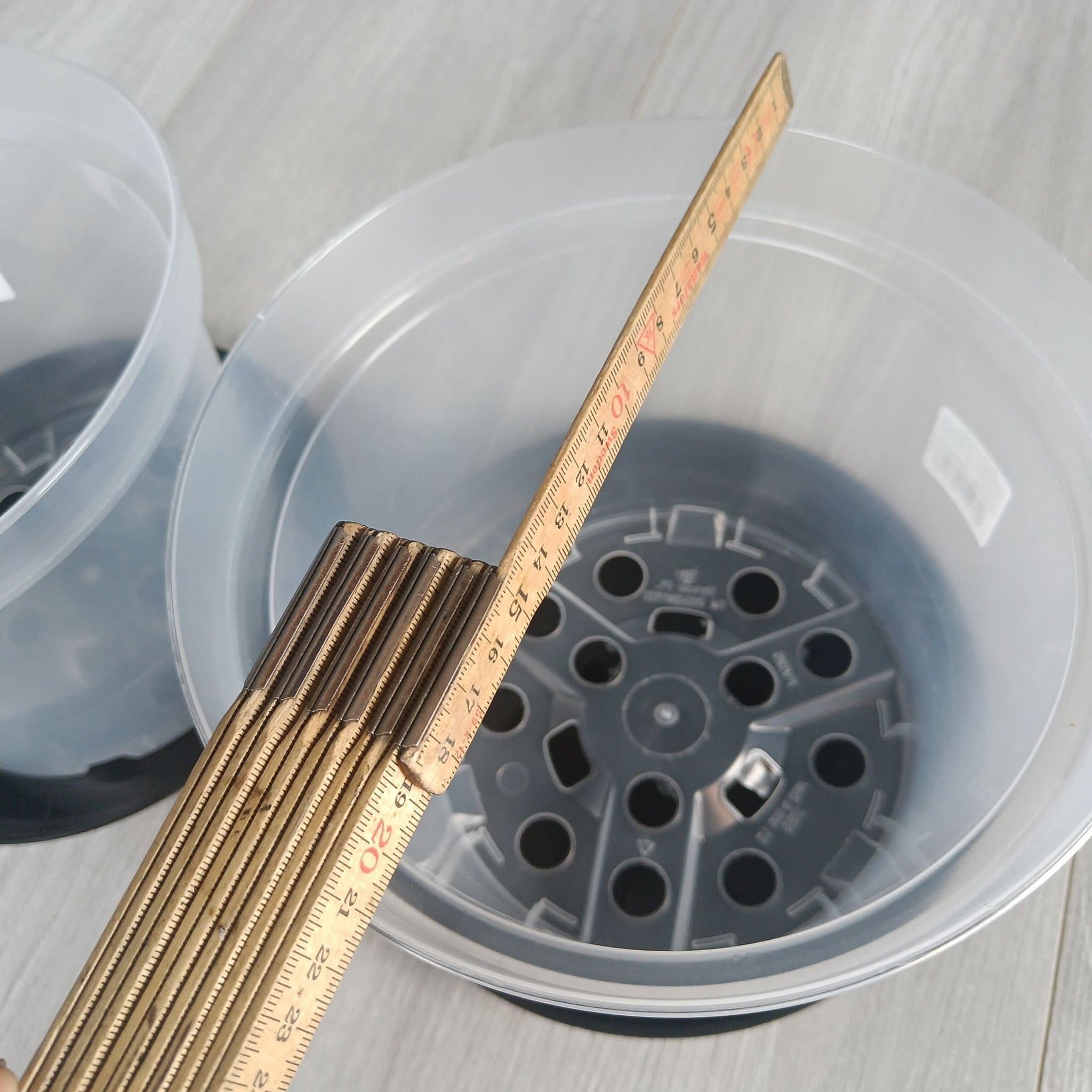 Klart transparent växtkrukeset om 2 - 21 cm diameter nr.2