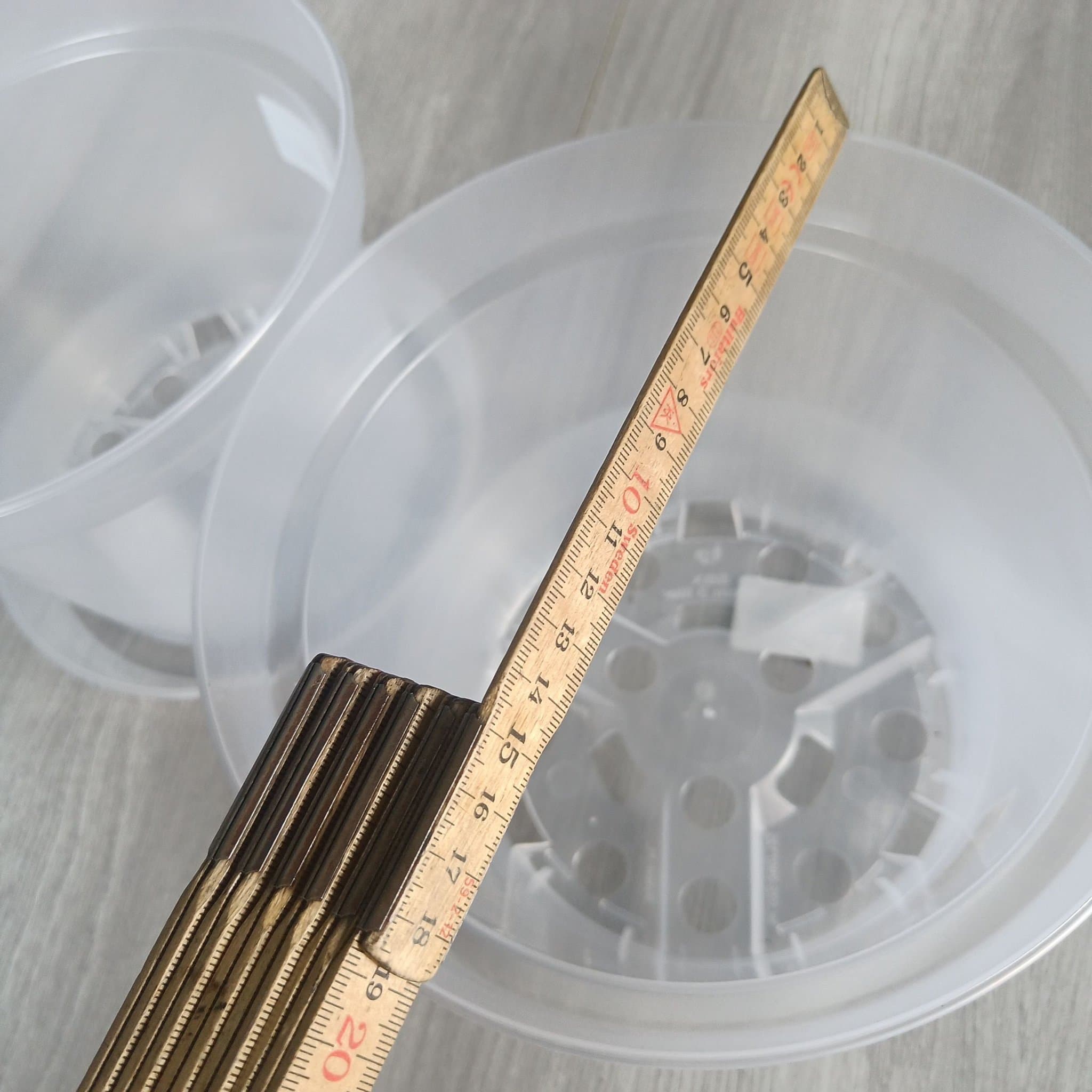 Klart transparent växtkrukeset om 2 - 19 cm diameter no.3