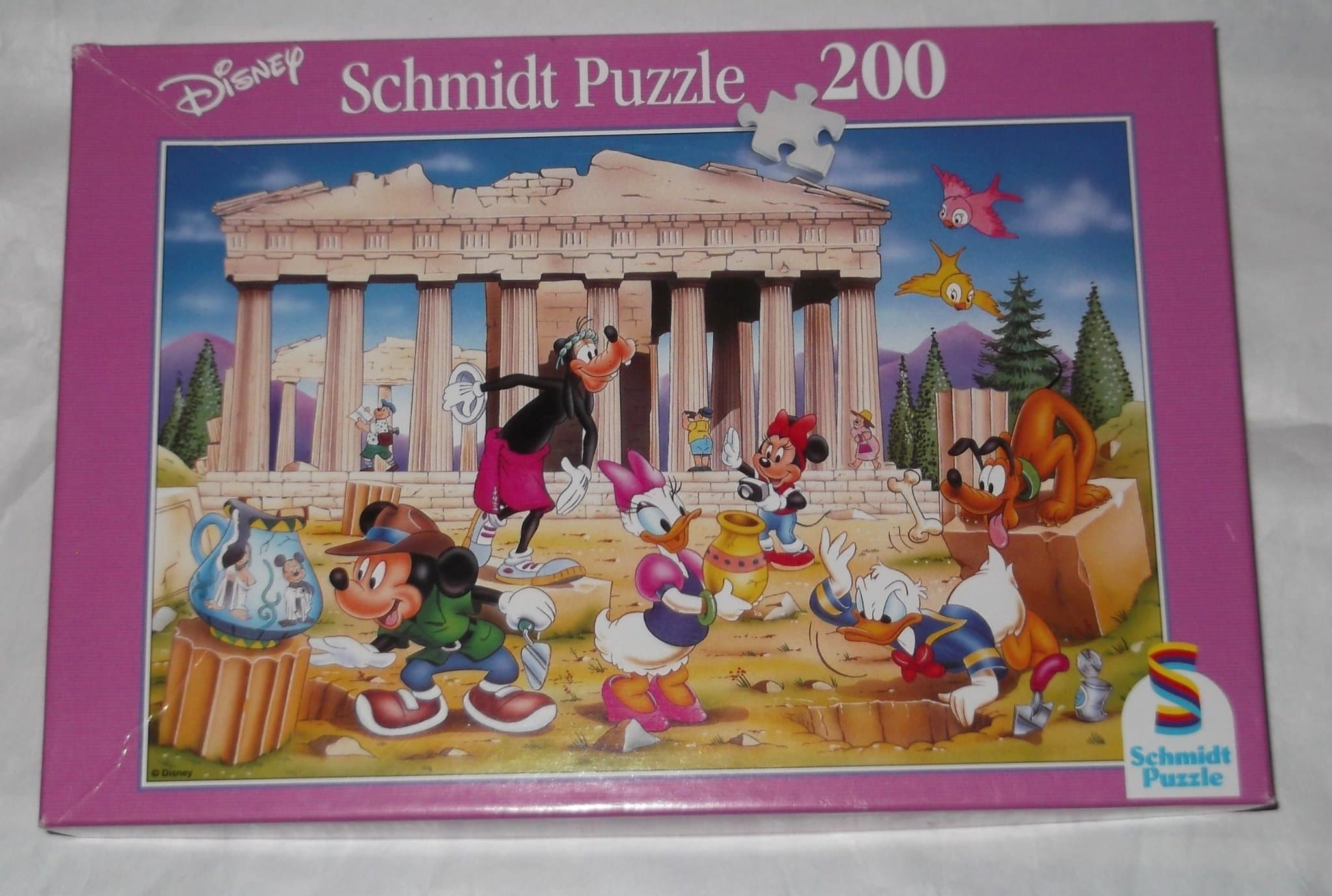 DISNEY pussel 200 bitar Musse Pigg i Aten Kalle Anka Mimmi Kajsa Pluto Långben