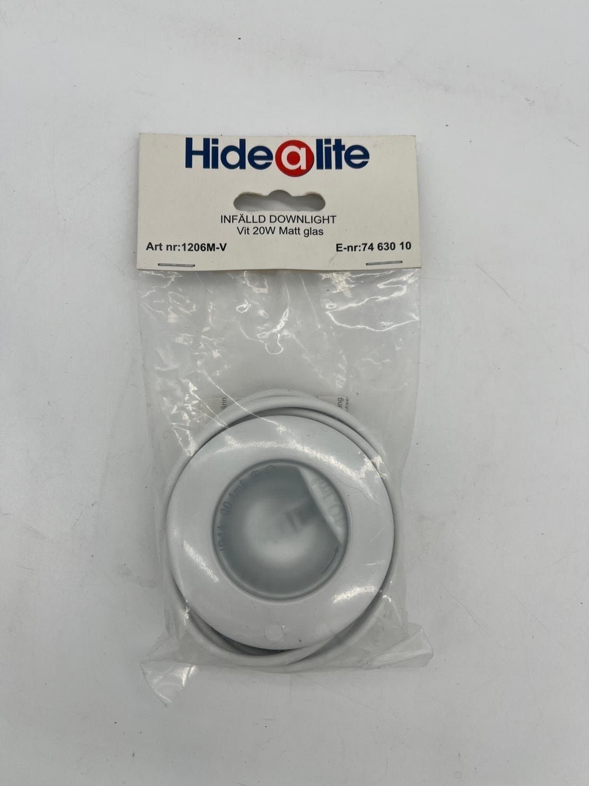 Hide-a-lite Infälld Downlight vit matt glas 20W