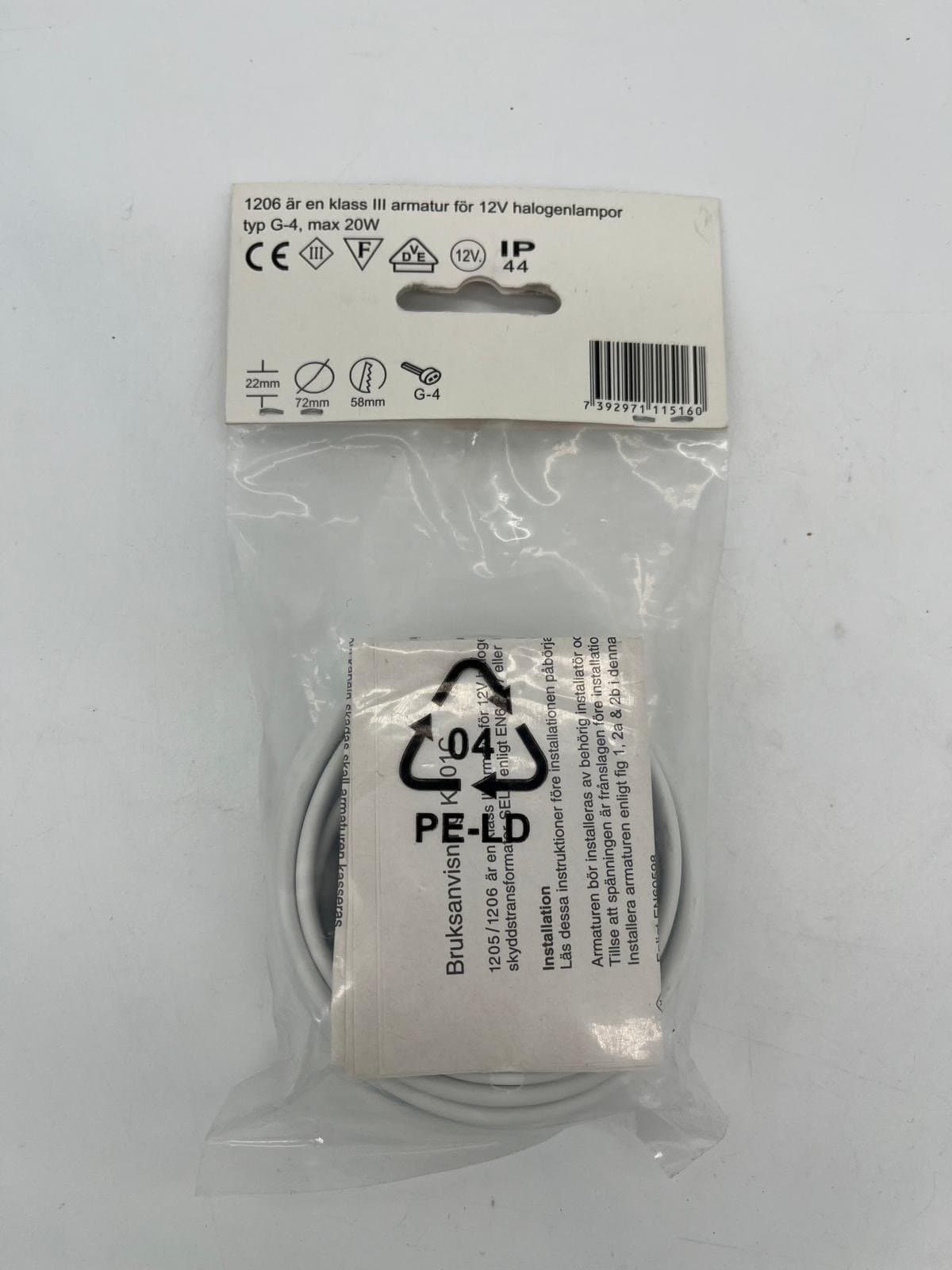 Hide-a-lite Infälld Downlight vit matt glas 20W