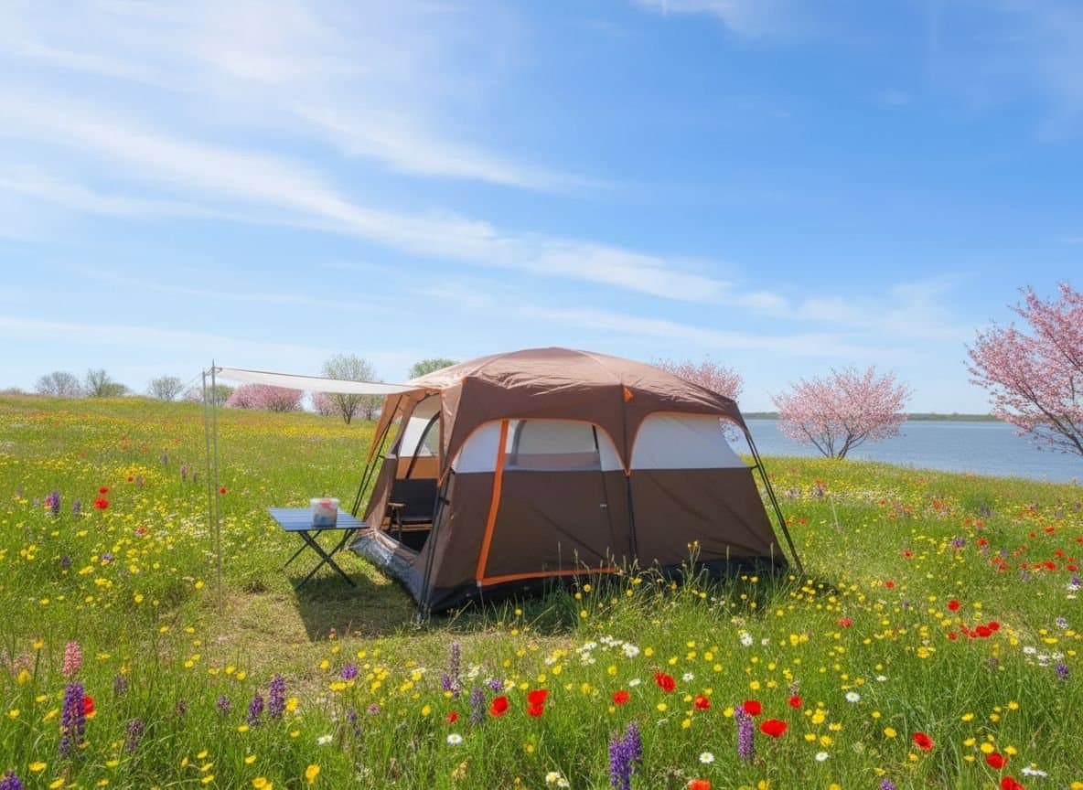 Vind och vattentätt Familjetält 4–5 personer – 2 rum + vardagsdel