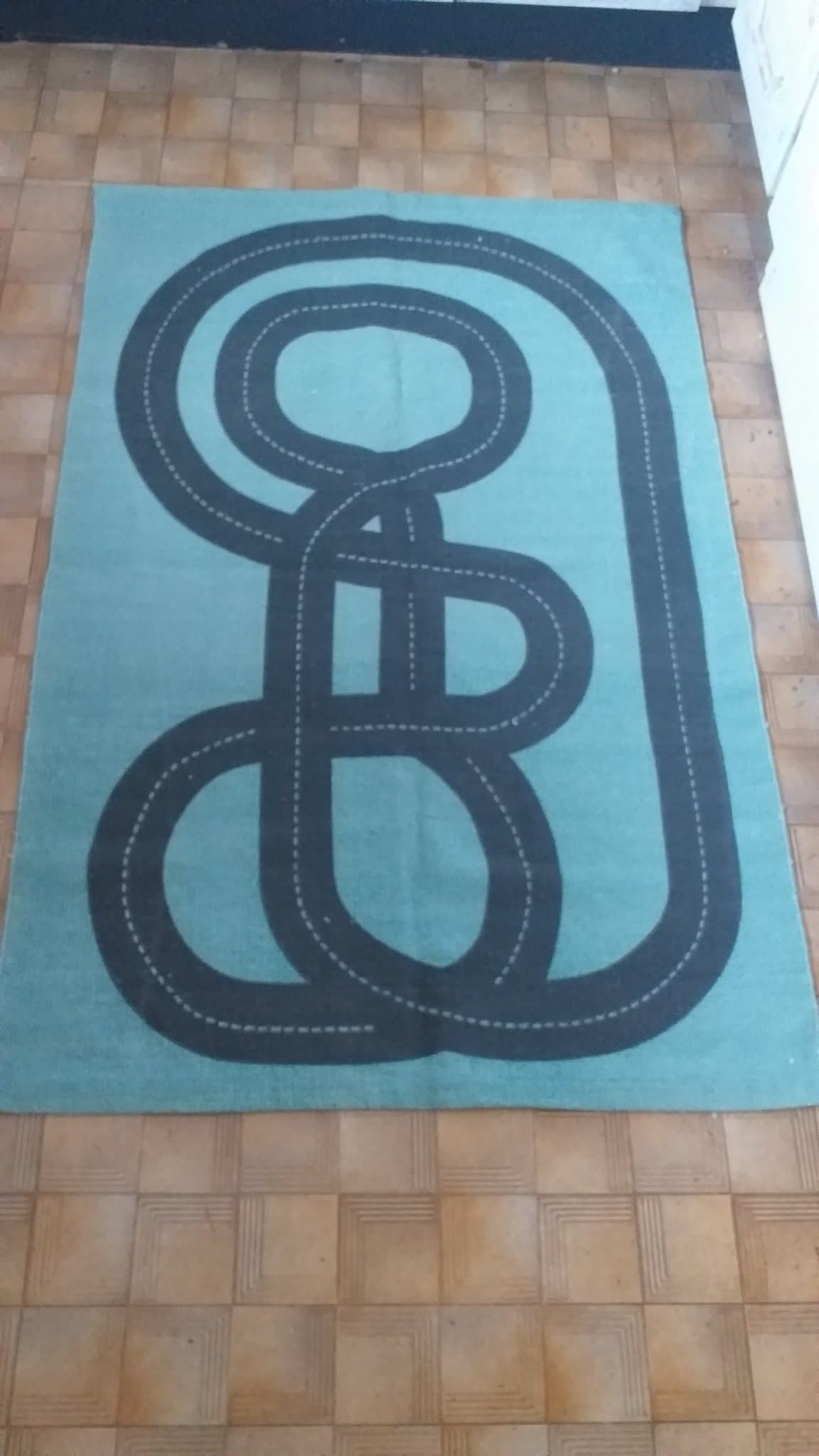 Barnmatta med vägbana HM 90x130 cm 100 % bomull