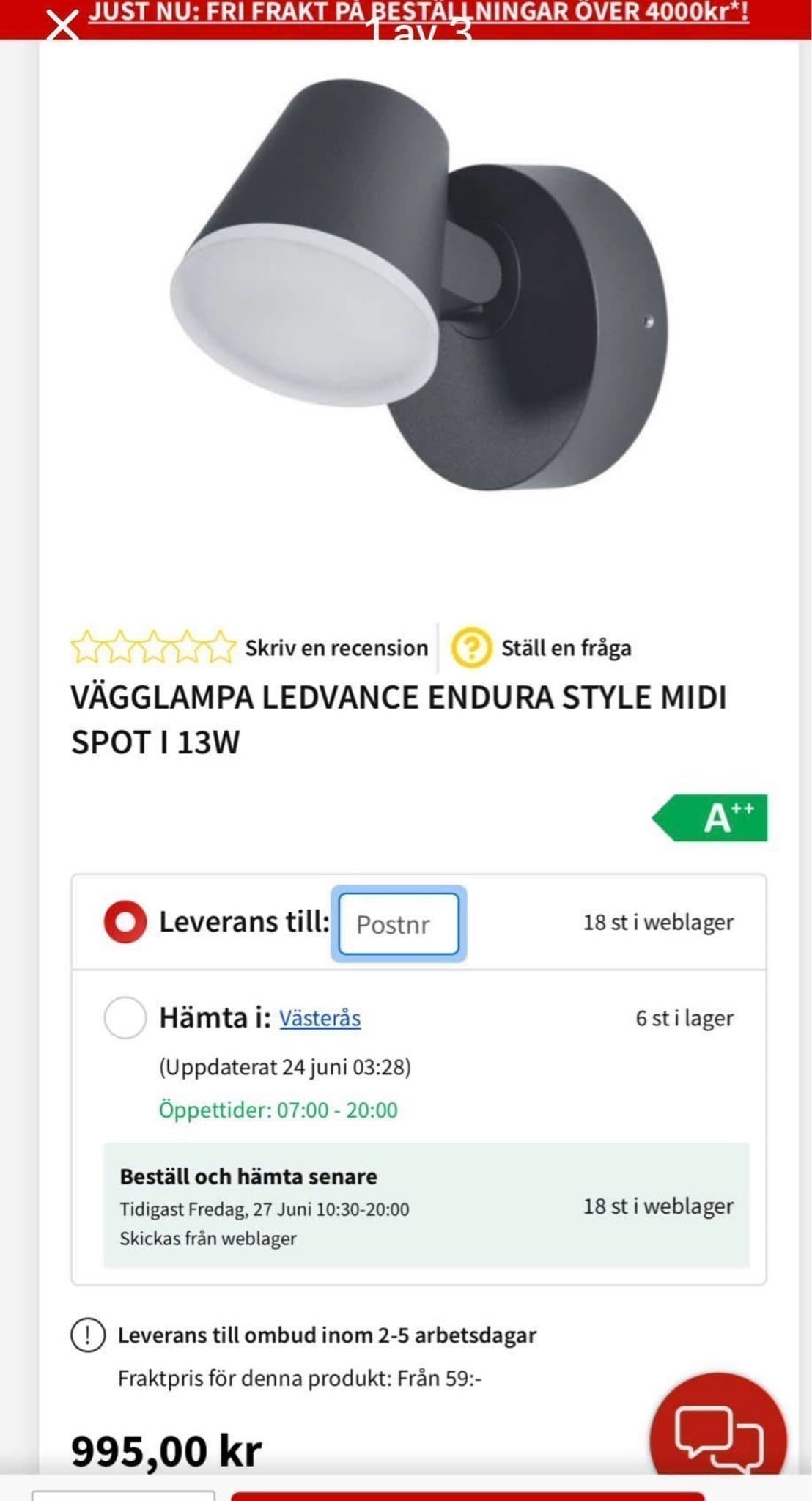 2 st Fasadbelysning LEDVANCE Endura Style Midi Spot