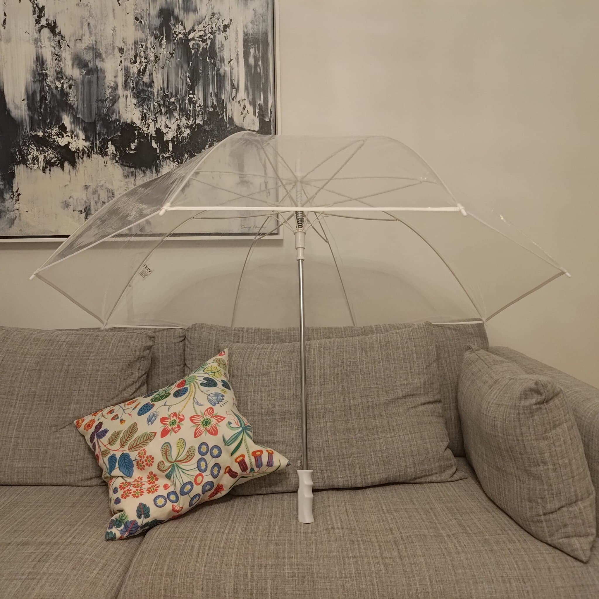 3 stycken genomskinliga paraplyer, perfekt för bröllop